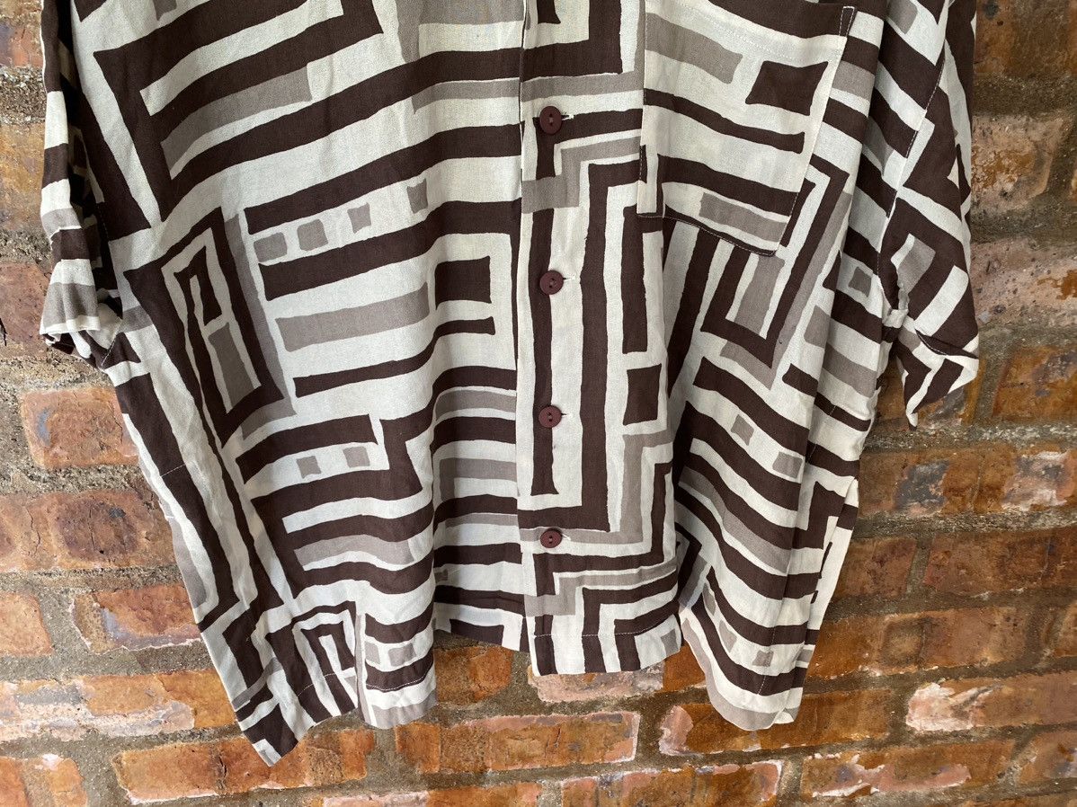 Issey Miyake 1990s Issey Miyake Plantation psychedelic illusion tee Size US L / EU 52-54 / 3 - 4 Thumbnail