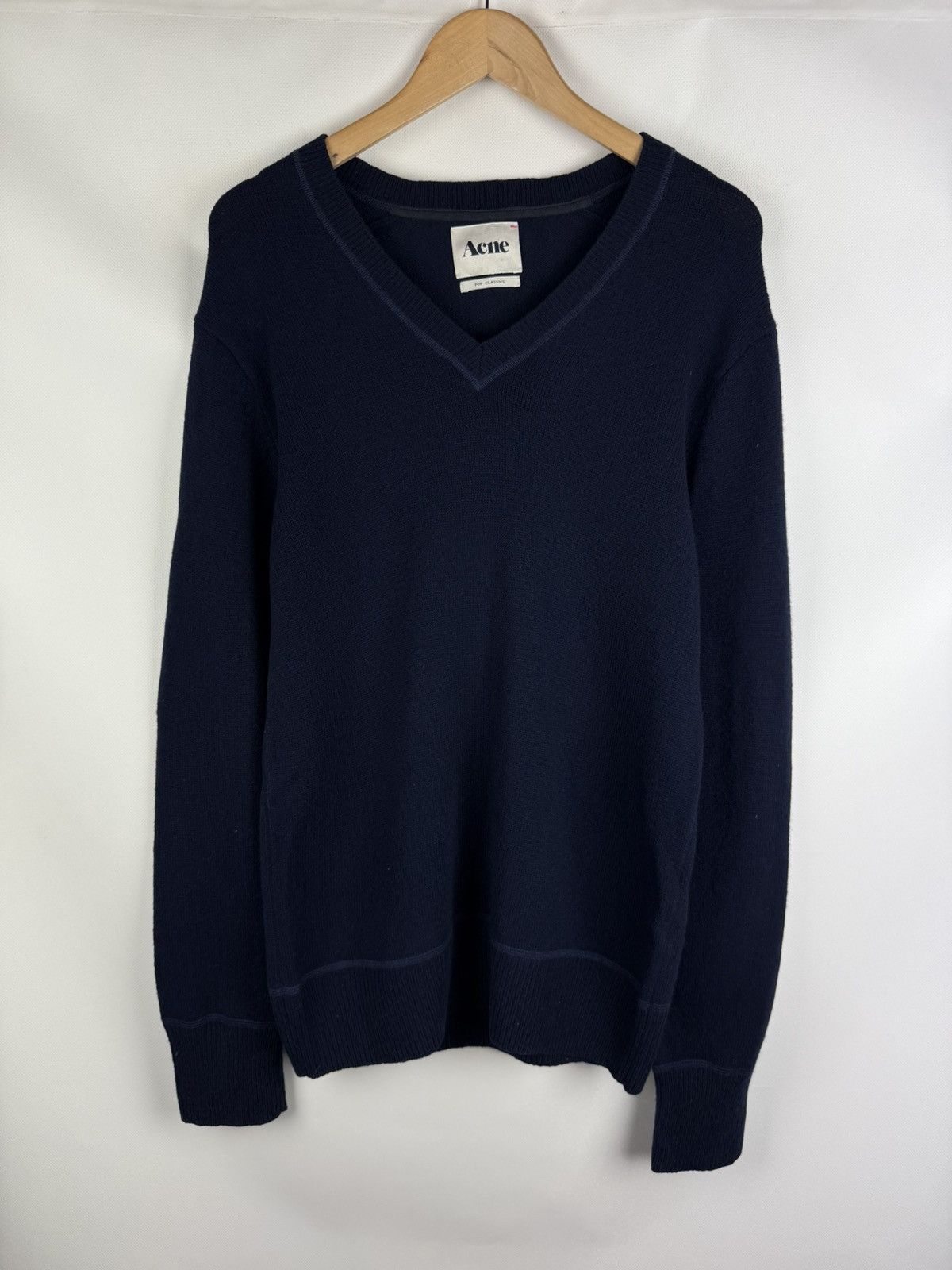 Acne Studios Acne Pop Knit A/W 09 V Neck Men’s Lambswool Sweater Pullover Size US M / EU 48-50 / 2 - 1 Thumbnail