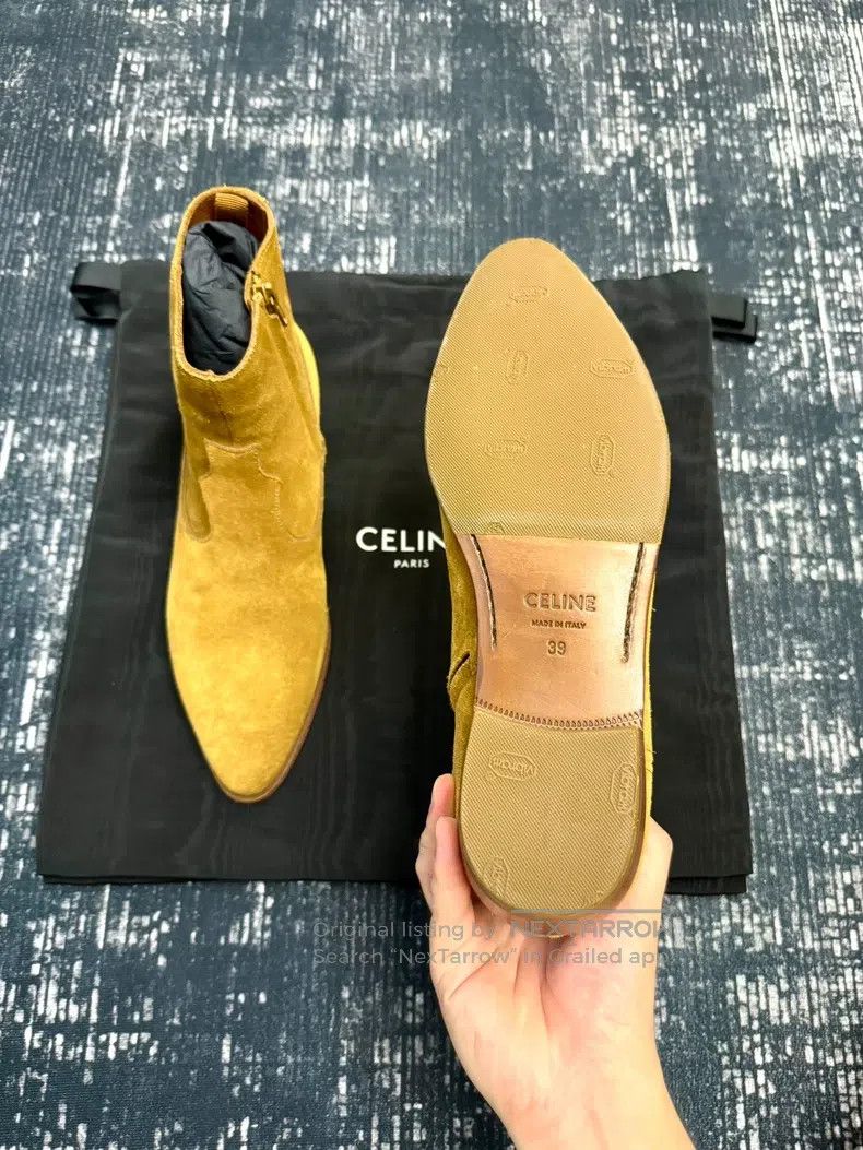 Celine CELINE Brown Suede Pointed Chelsea Boots Size US 8.5 / IT 38.5 - 5 Thumbnail