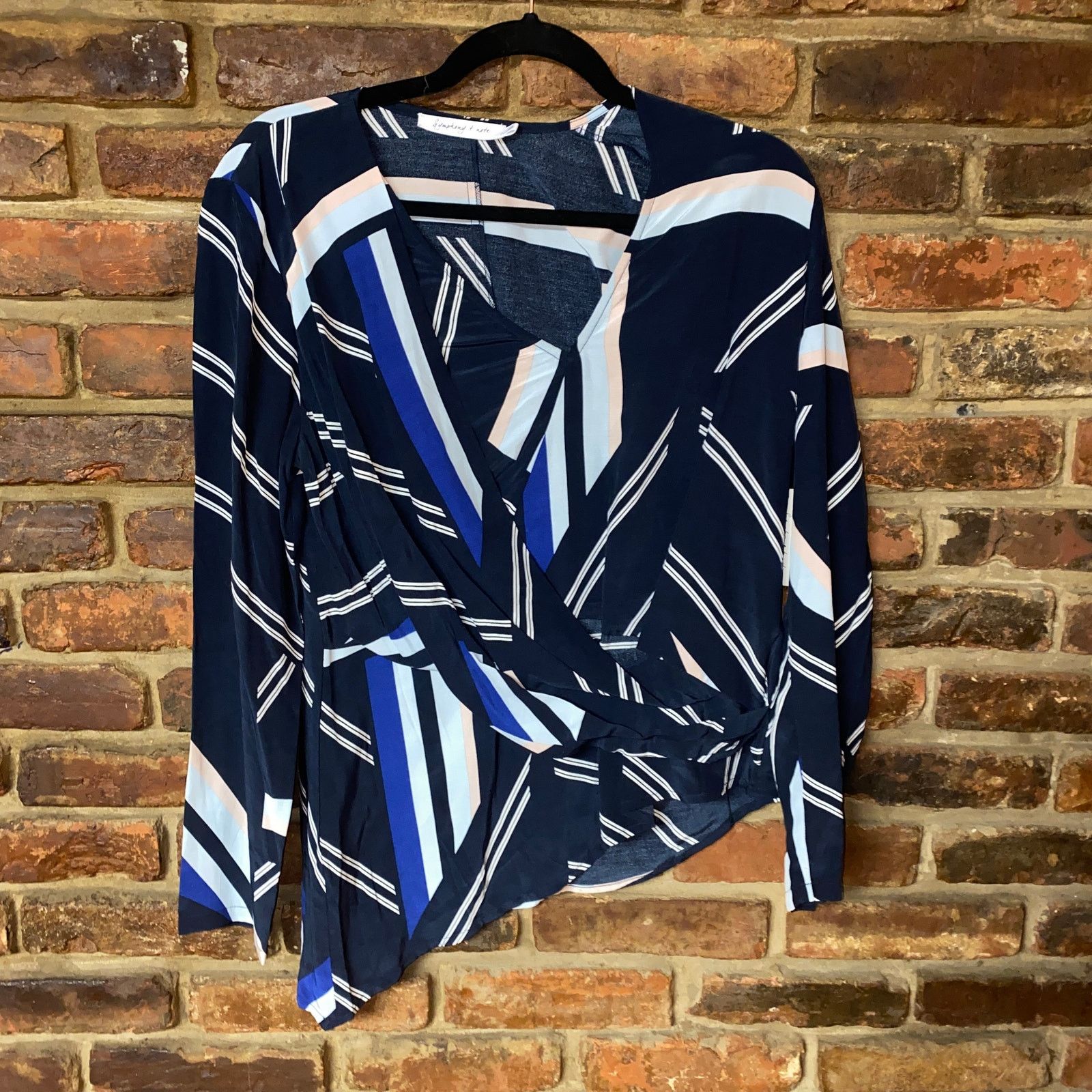 Other NWT Symphony + Notes Asymmetrical Faux-Wrap Blouse Small Size S / US 4 / IT 40 - 1 Thumbnail