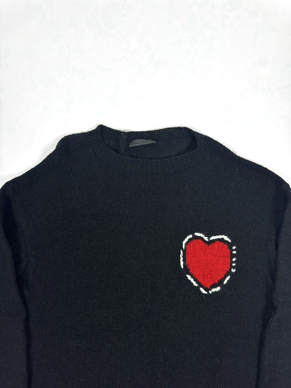 Prada Prada Heard Pattern Wool Black Sweater Size US M / EU 48-50 / 2 - 2 Thumbnail