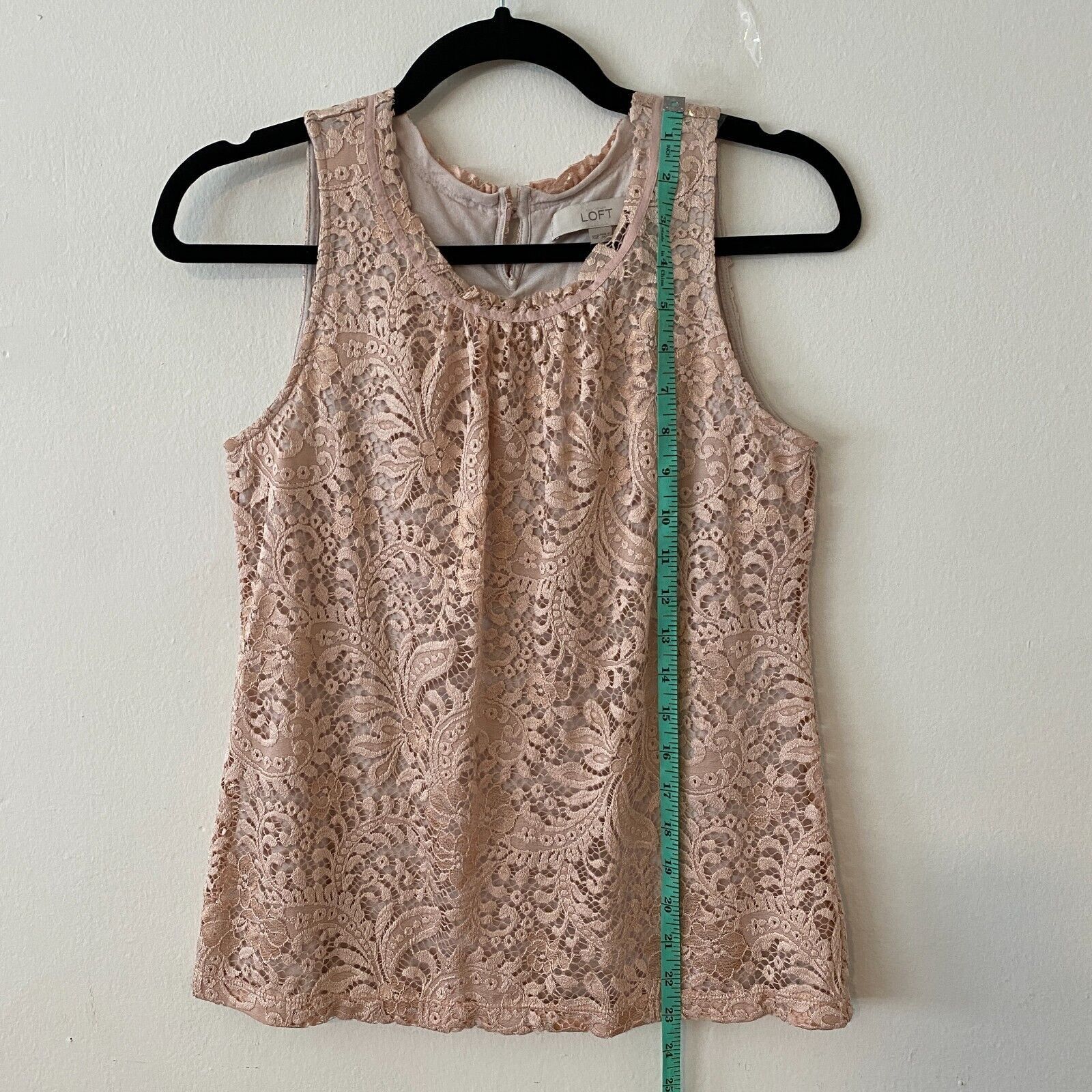 Other LOFT Rose Floral Lace Lined Sleeveless Blouse Key Hole XSP Size XS / US 0-2 / IT 36-38 - 9 Thumbnail