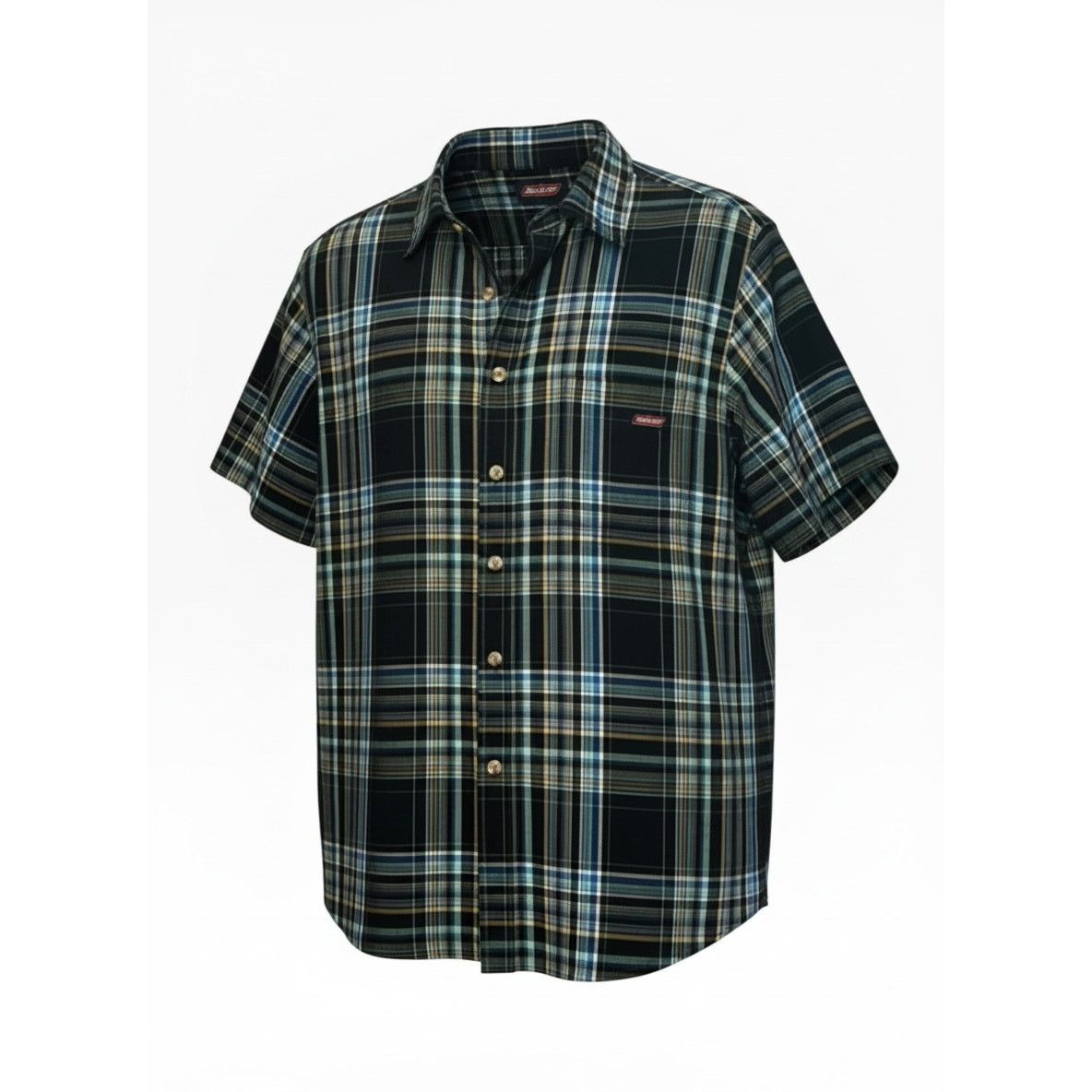 Dickies Dickies Black Blue Plaid Short Sleeve Button Down Shirt M Size US M / EU 48-50 / 2 - 1 Thumbnail