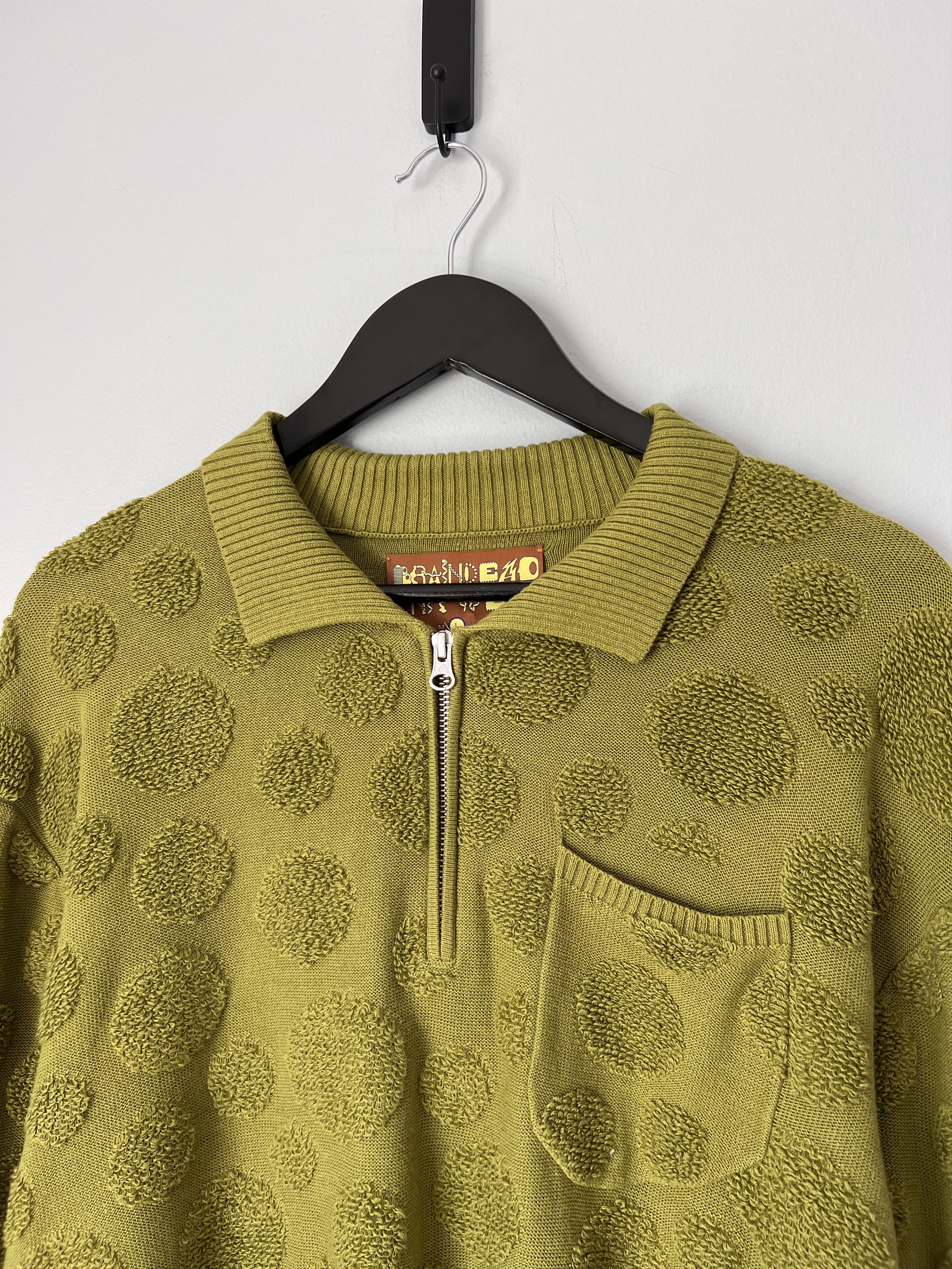 Brain Dead Brain Dead Dot Half Zip Sweater in Green Size US M / EU 48-50 / 2 - 2 Thumbnail