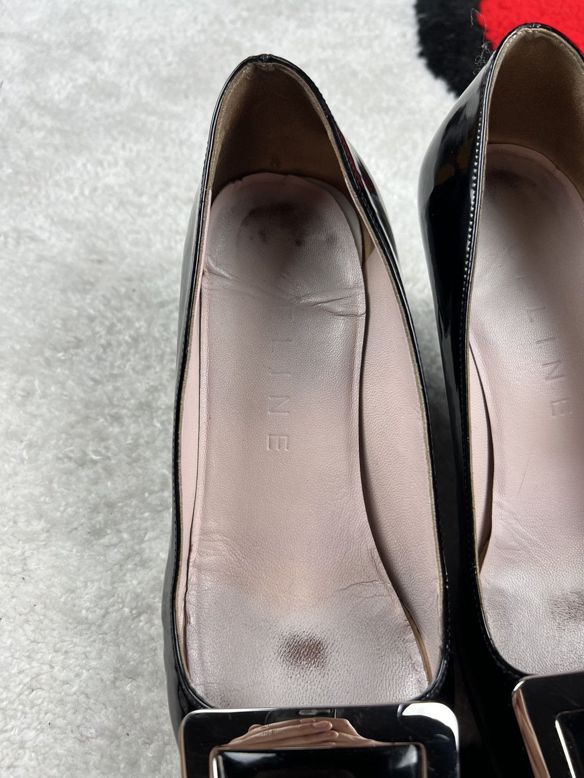 Celine Vintage Celine Luxury Italy Leather Black Pumps Y2K Heels Size US 6 / IT 36 - 11 Thumbnail