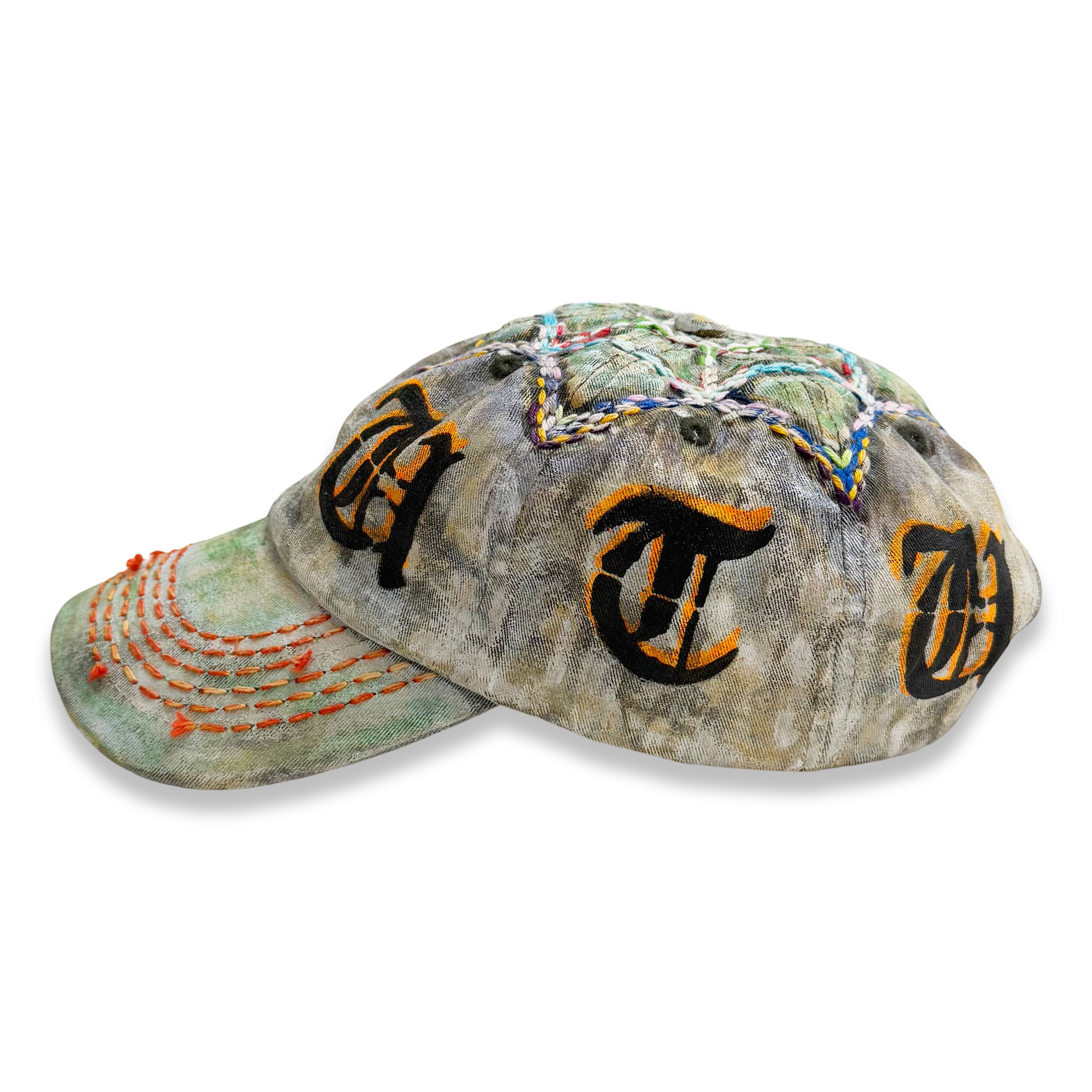 Other Suture Studios Hand Painted Sashiko Embroidered 6-Panel Hat Size ONE SIZE - 7 Thumbnail