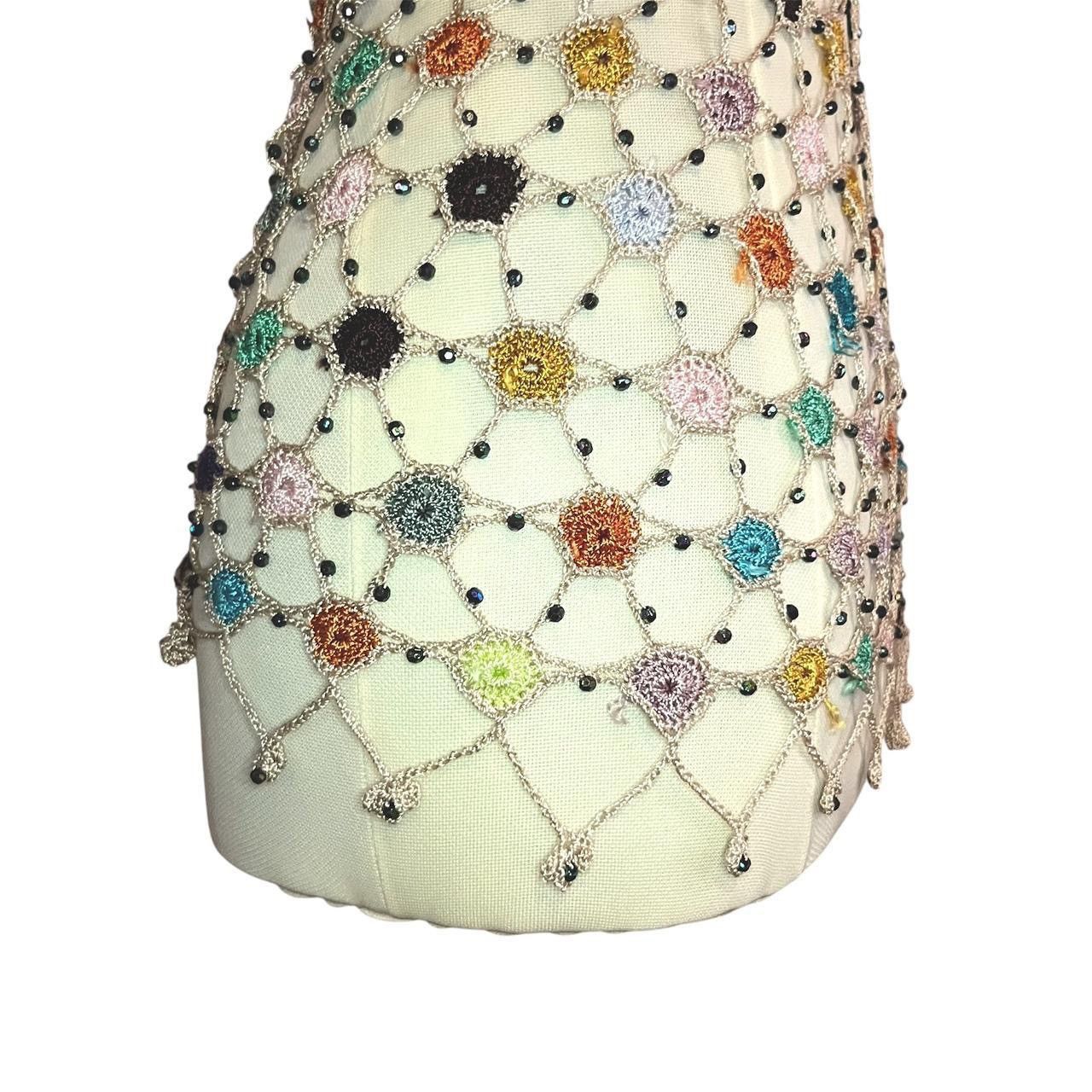 Other Multi-Color Crochet flower Mesh Tank Top Size S / US 4 / IT 40 - 6 Thumbnail
