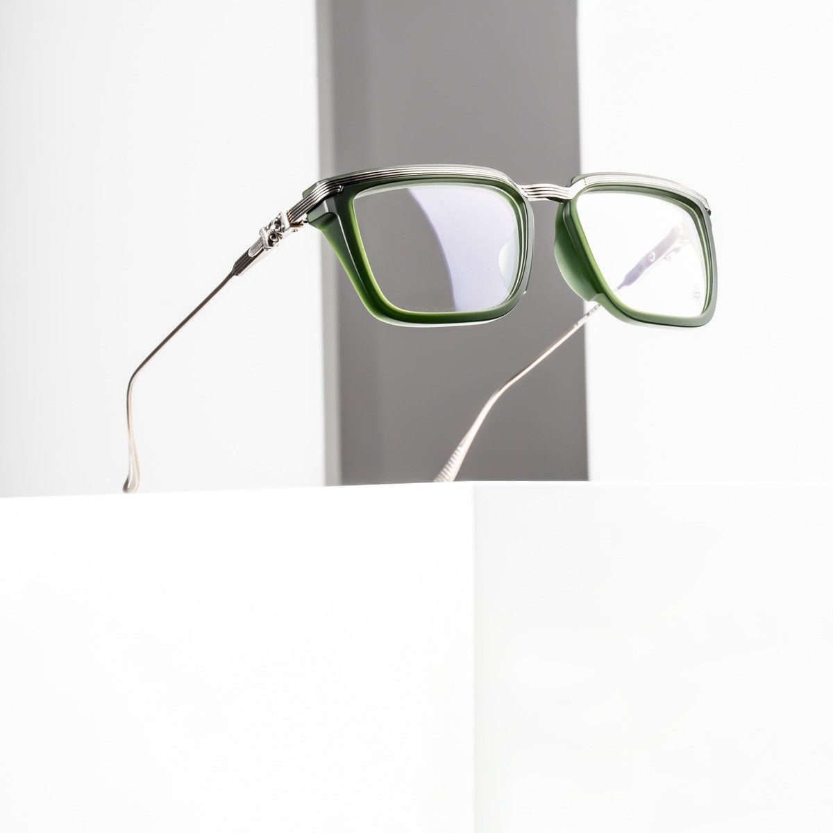 Chrome Hearts CHROME HEARTS TRYDIXAGAIN MATTE DARK OLIVE AG GLASSES Size ONE SIZE - 1 Thumbnail