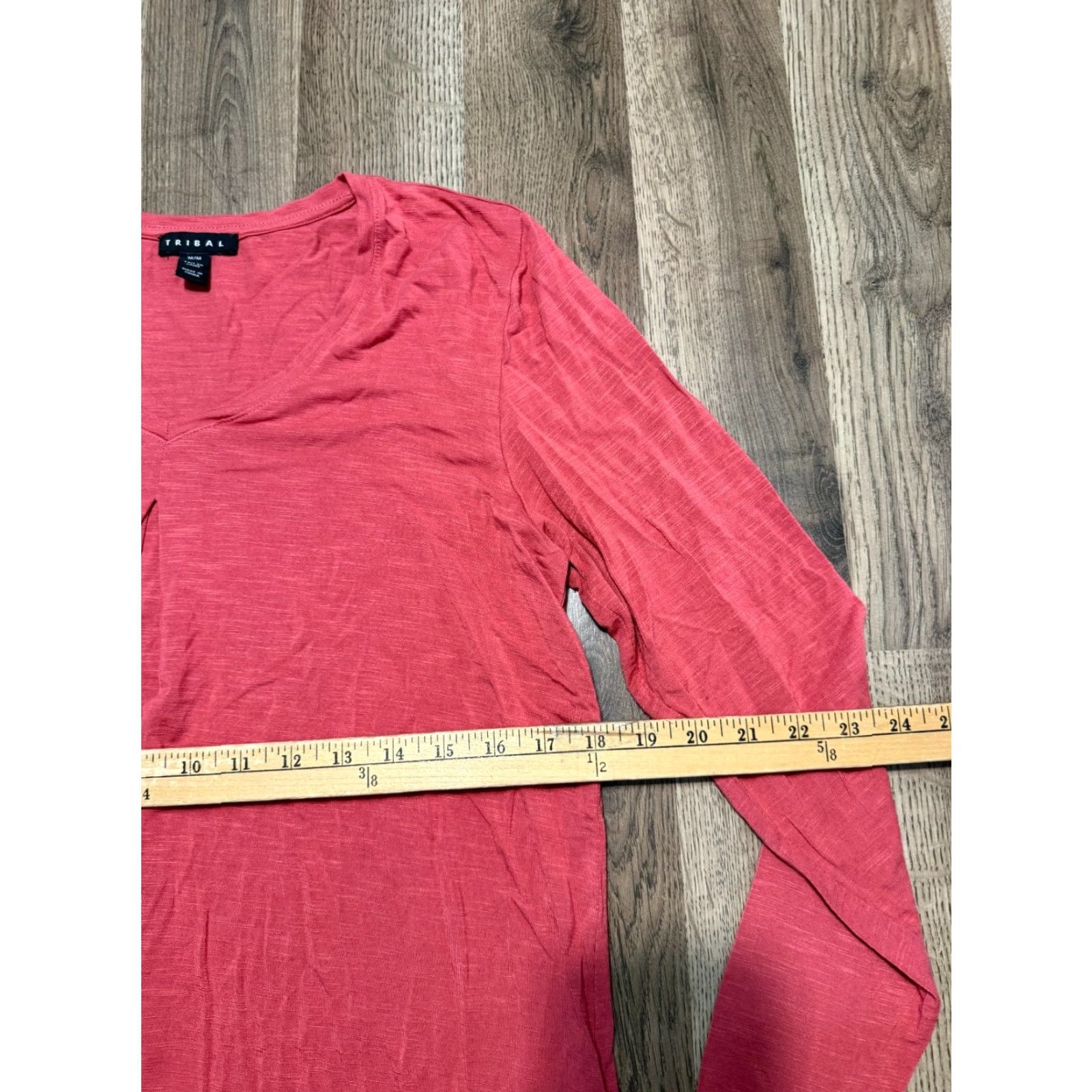 Pinko Tribal Shirt Women's Medium Orange Pink Long Sleeve V-neck Size M / US 6-8 / IT 42-44 - 6 Thumbnail
