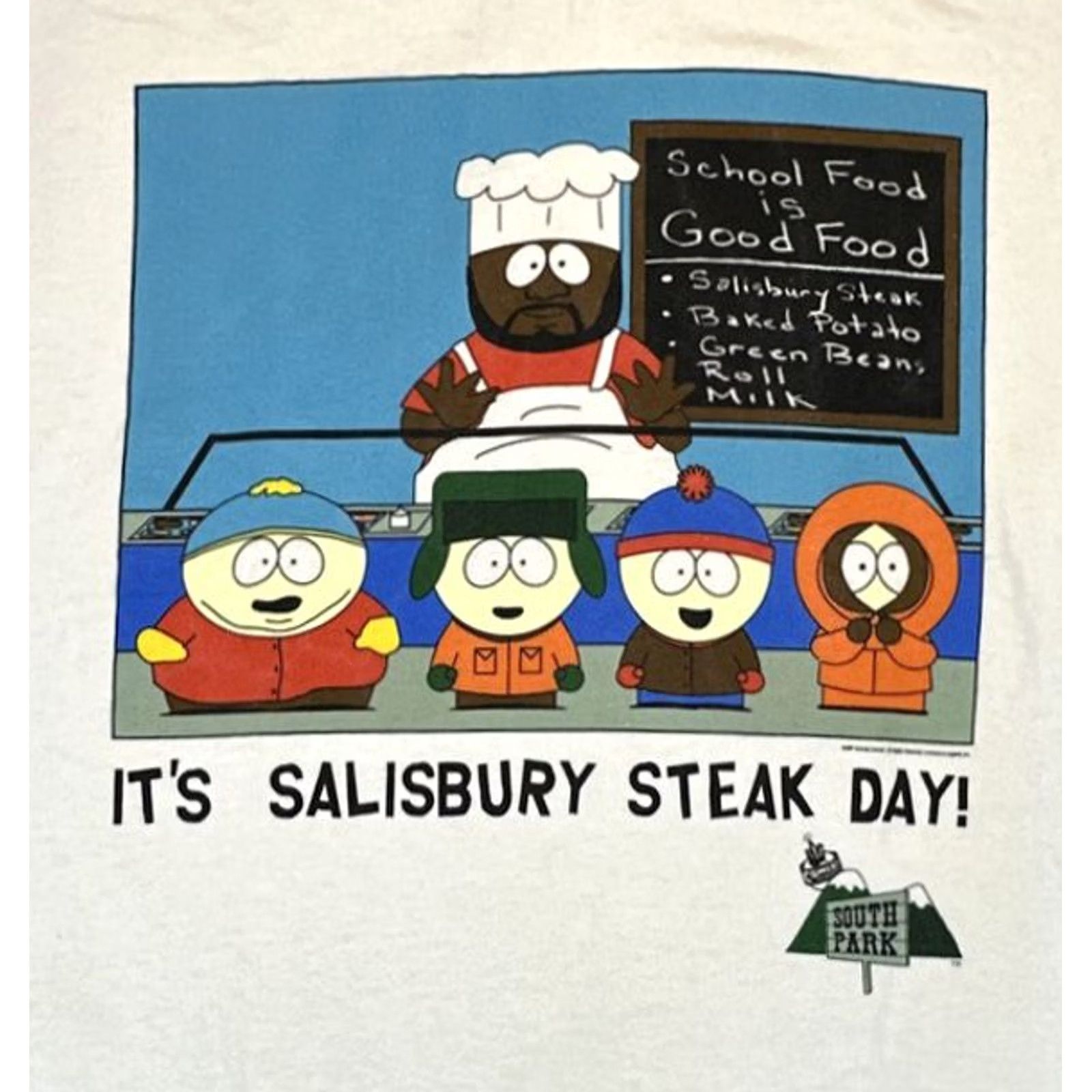 Gildan VINTAGE South Park T-Shirt XL White 90s Logo Graphic Print Unisex Adults Gildan Crew Neck Short Sleeve 1997 Comedy Central Size US XL / EU 56 / 4 - 5 Thumbnail