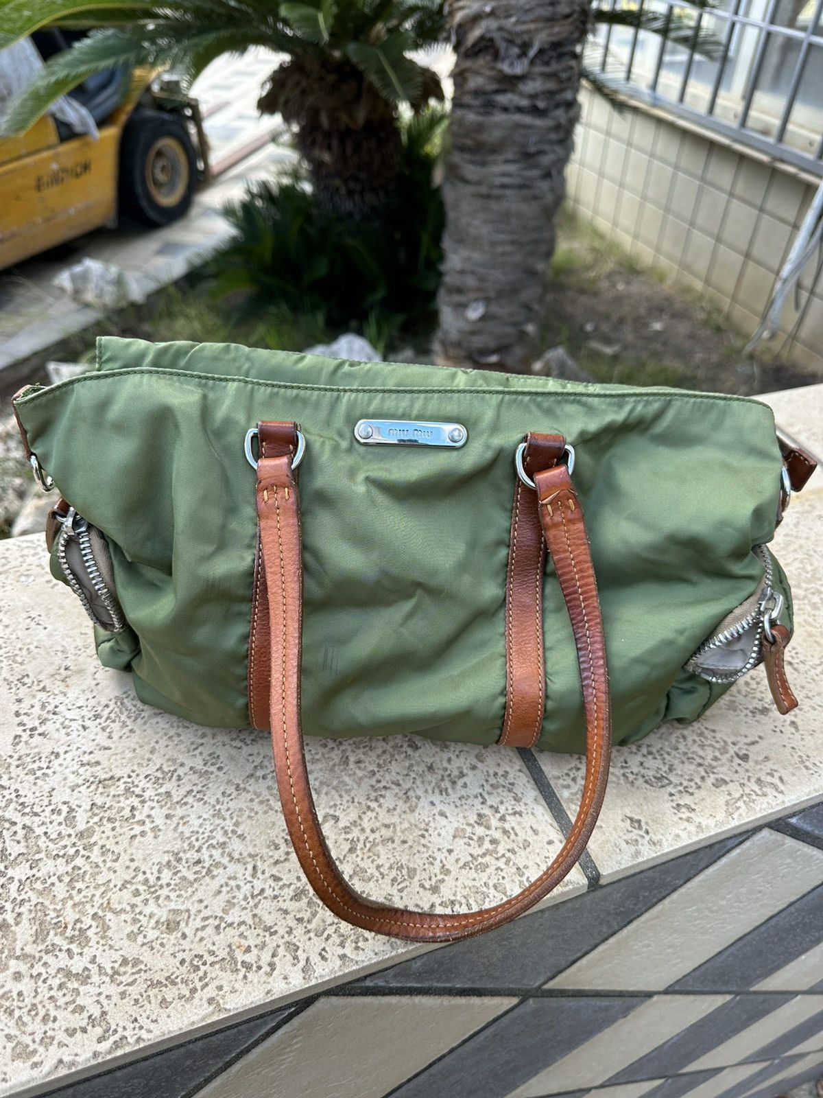 Miu Miu Miu Miu Nylon Green Bag RARE Size ONE SIZE - 7 Thumbnail
