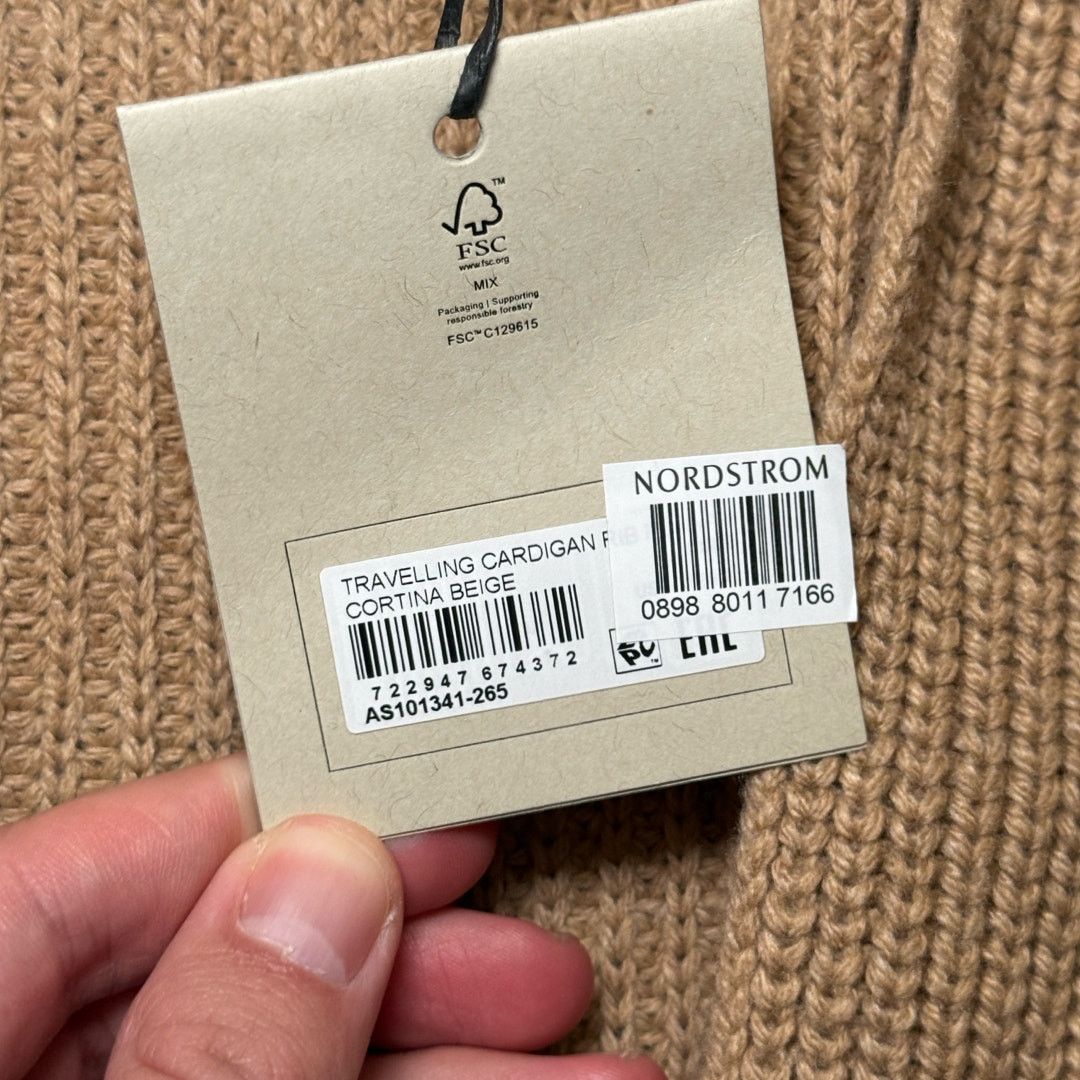 Allsaints AllSaints Travelling Rib Ruana Beige One Size NWT Size ONE SIZE - 5 Thumbnail