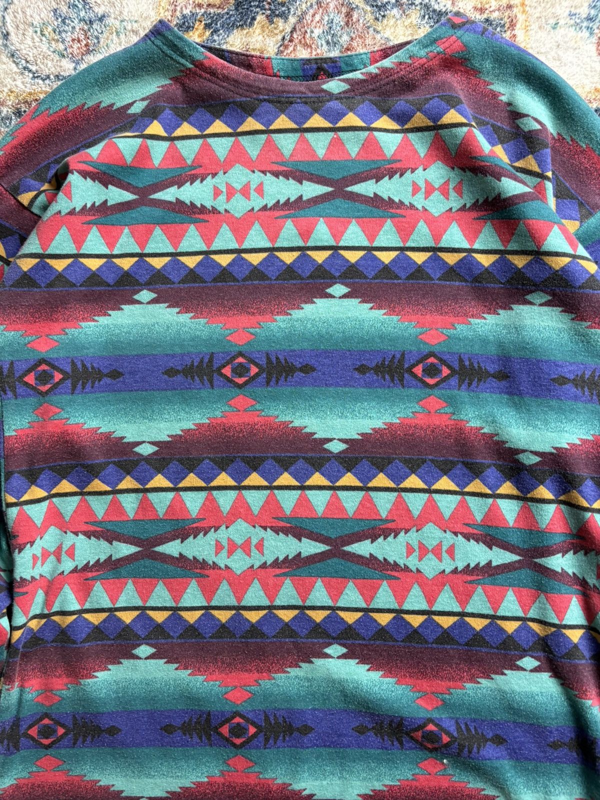 Vintage Vintage Aztec Long Sleeve T-shirt Medium Size M / US 6-8 / IT 42-44 - 4 Thumbnail