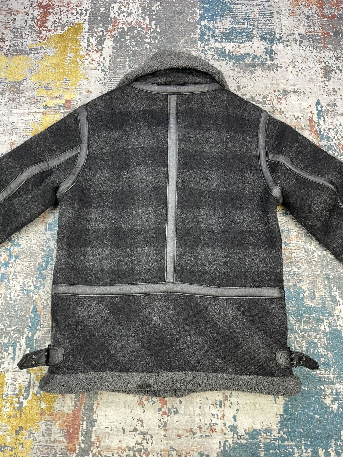 Diesel Black Gold Diesel Type N.78 Wool Faux Fur Striped Bomber Jackets Size US S / EU 44-46 / 1 - 5 Thumbnail