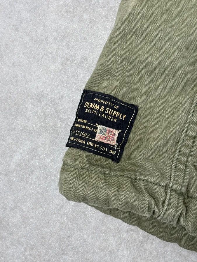 Polo Ralph Lauren 2000s Ralph Lauren Khaki USA Flag Distressed Cargo Vest Size US L / EU 52-54 / 3 - 8 Thumbnail