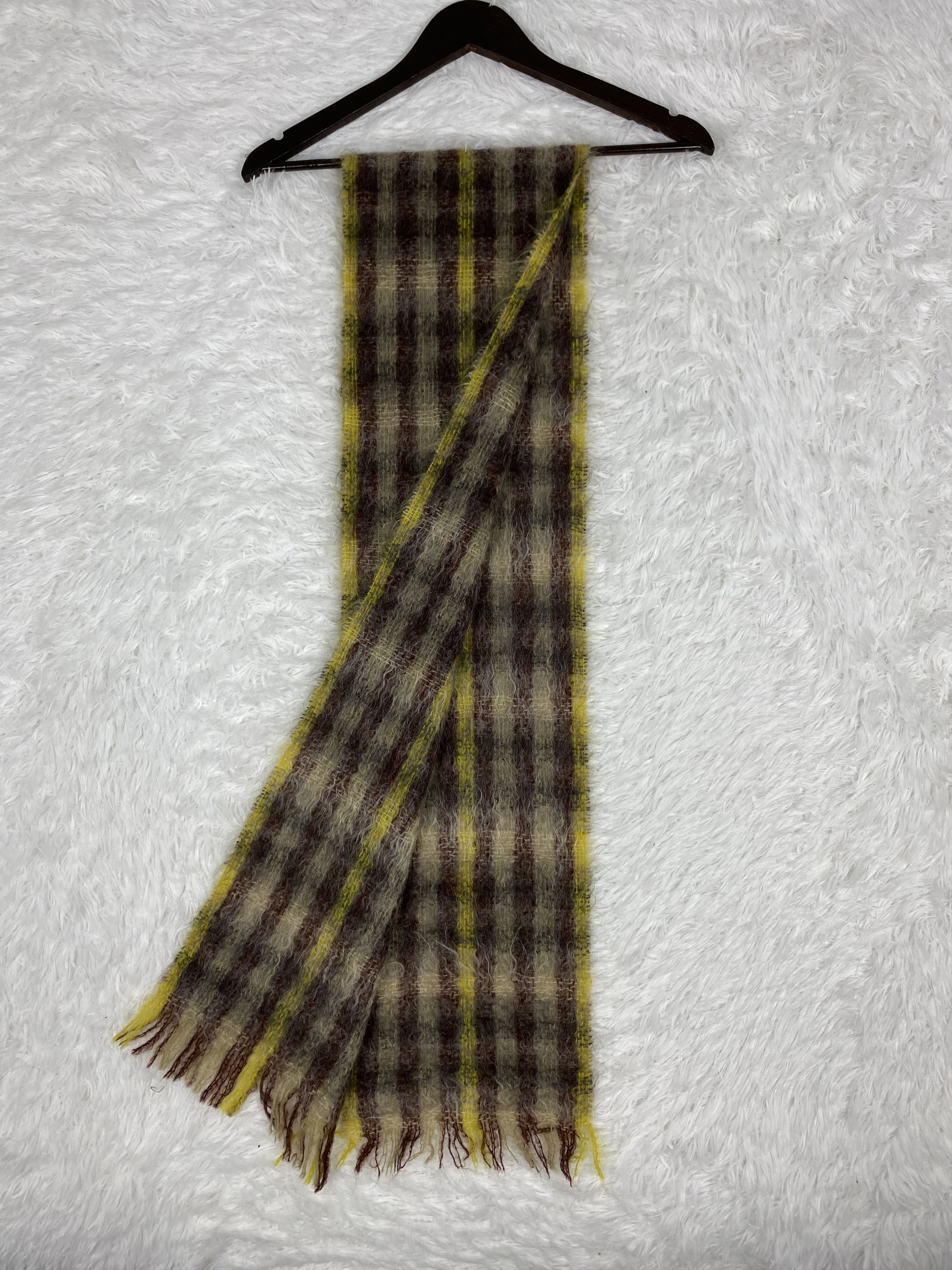 Japanese Brand Vintage Mohair Scarf / Muffler Neckwear PM0142 Size ONE SIZE - 6 Thumbnail