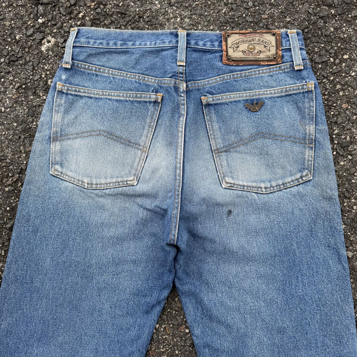 Giorgio Armani VINTAGE ARMANI JEANS 90' LIGHT WASH DENIM JEAN PANTS Size US 31 - 13 Thumbnail