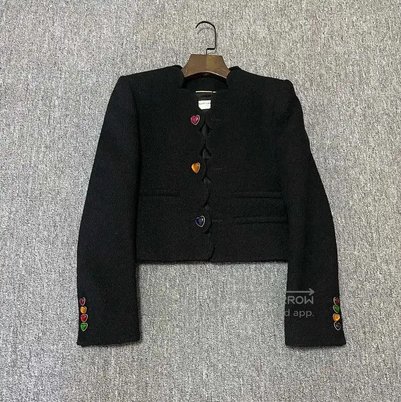 Other YSL Black Wool Women's Jacket for Spring and Autumn . Size M / US 6-8 / IT 42-44 - 1 Thumbnail
