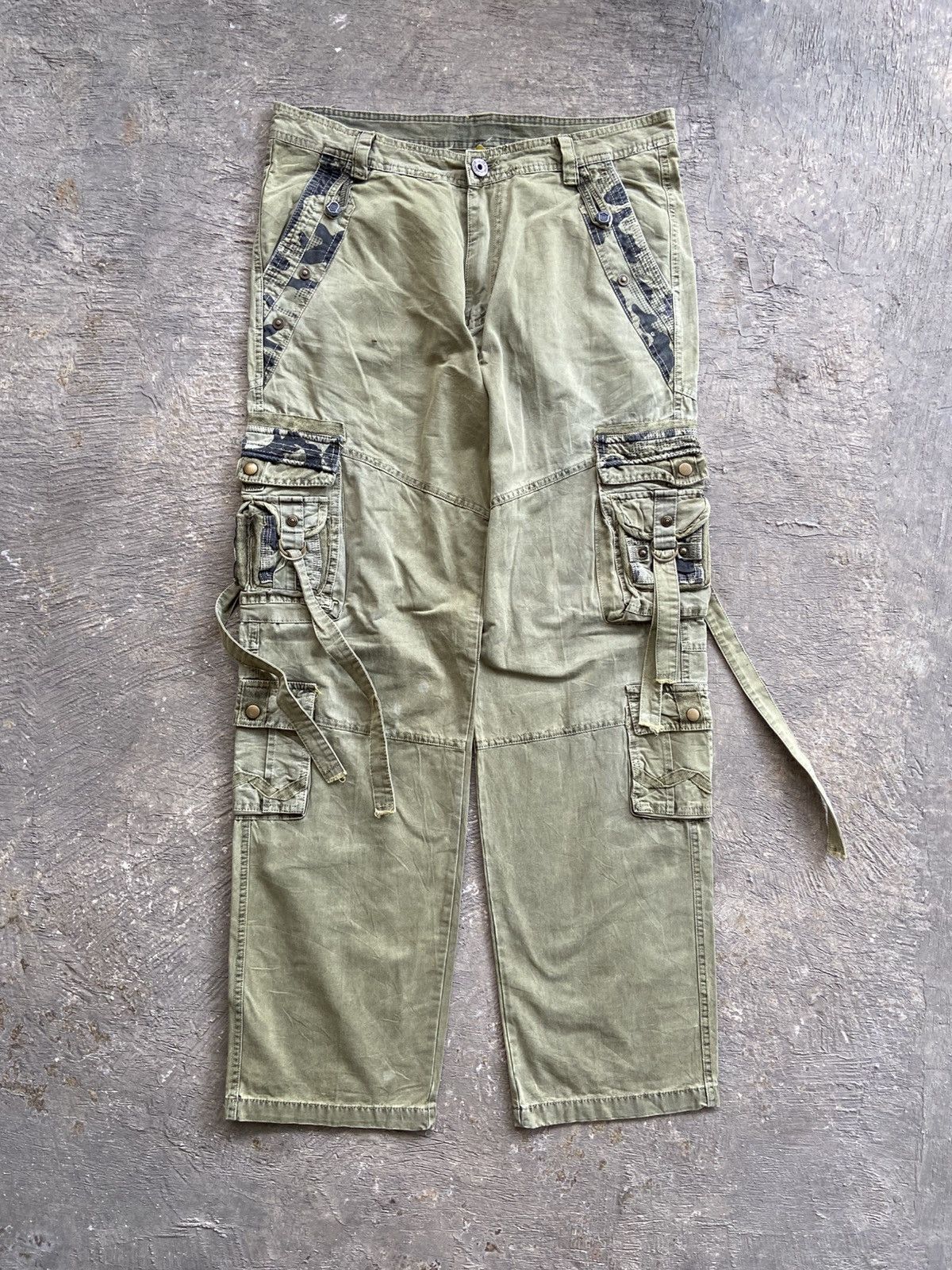14th Addiction 2000s TBJ - Cyber Apocalypse Style Cargo Bondage Pants Size US 36 / EU 52 - 1 Thumbnail