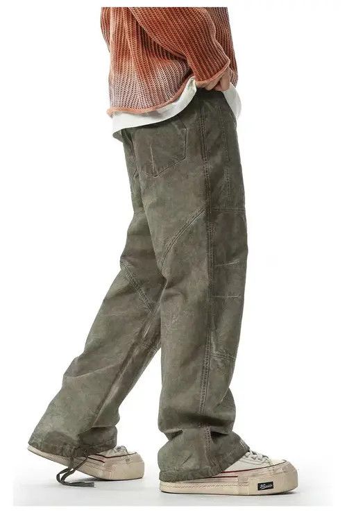 Japanese Brand Vintage Street Washed Casual Loose Aged Workwear Jeans Size US 30 / EU 46 - 6 Thumbnail