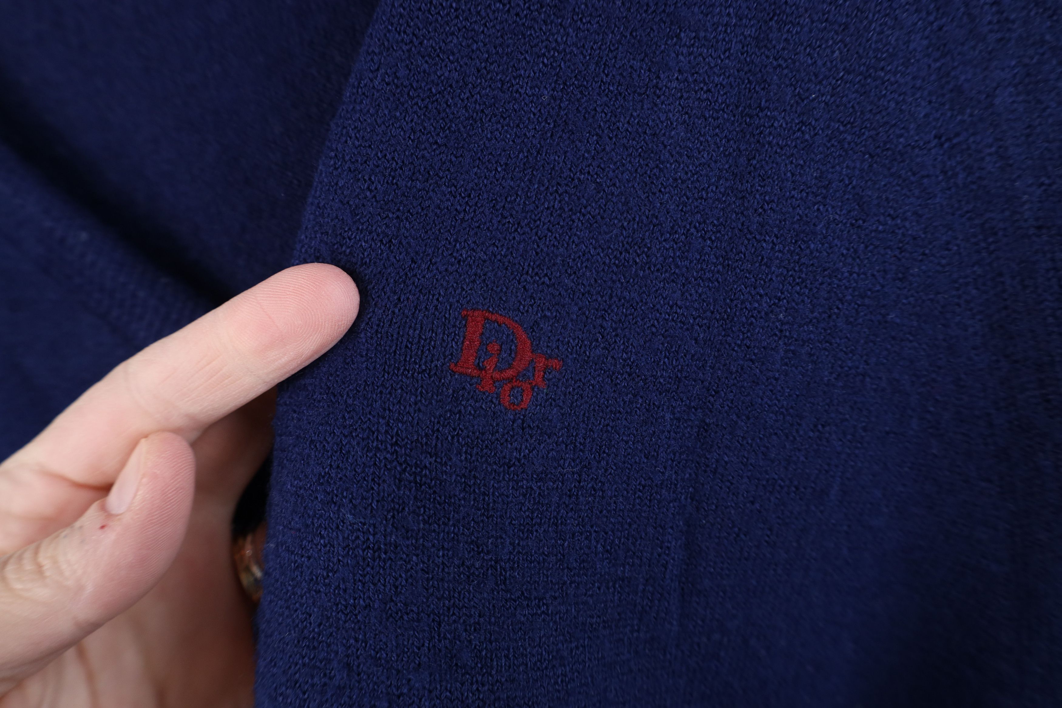 Christian Dior Monsieur Vintage 70s 80s Christian Dior Soft Knit V-Neck Sweater USA Size US L / EU 52-54 / 3 - 4 Thumbnail