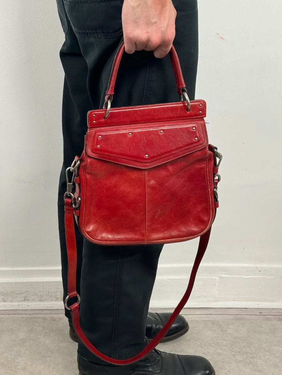 Yves Saint Laurent AW2002 Yves Saint Laurent Red Leather Shoulder Bag Size ONE SIZE - 4 Thumbnail