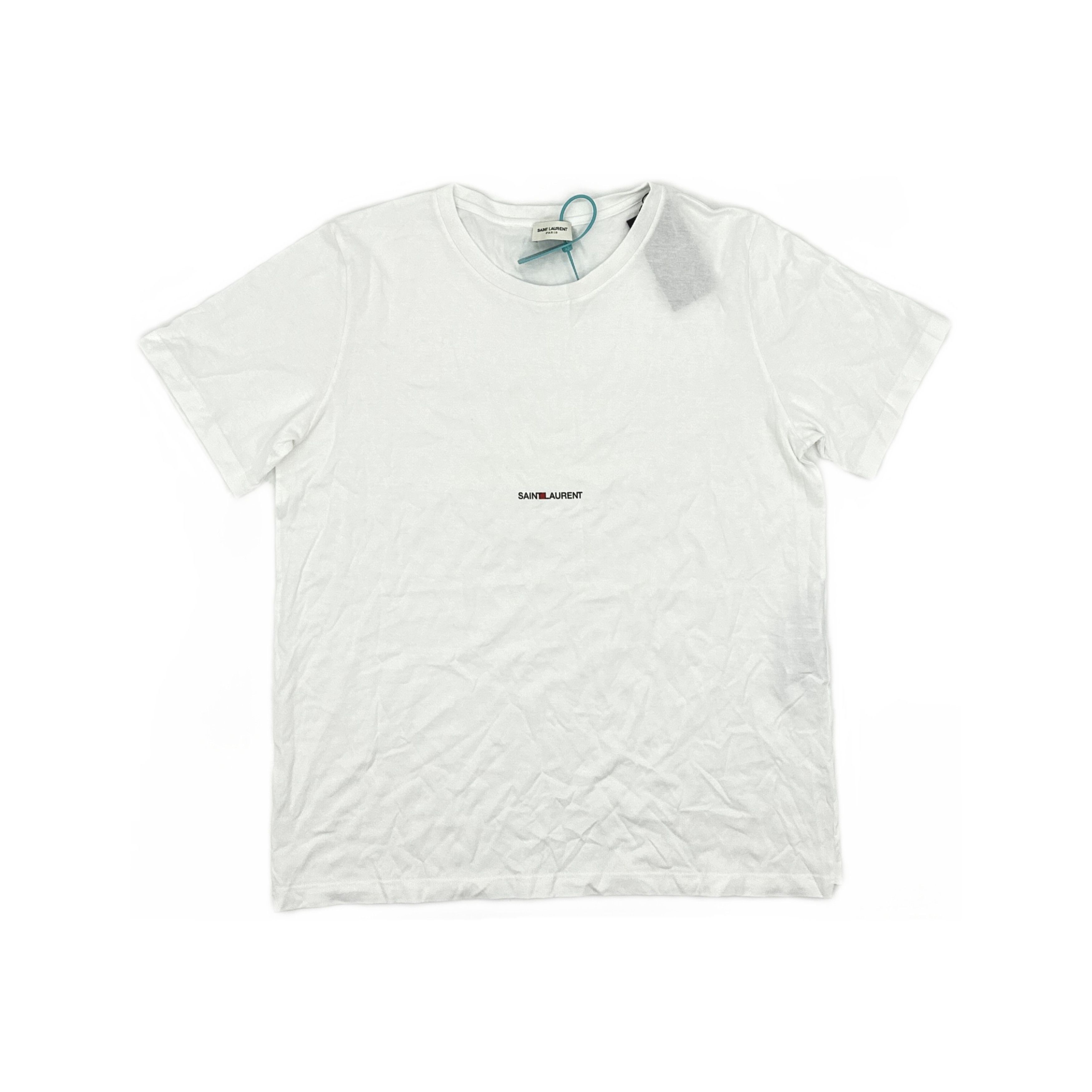 Saint Laurent Paris SS18 Saint Laurent white no smoking lips t