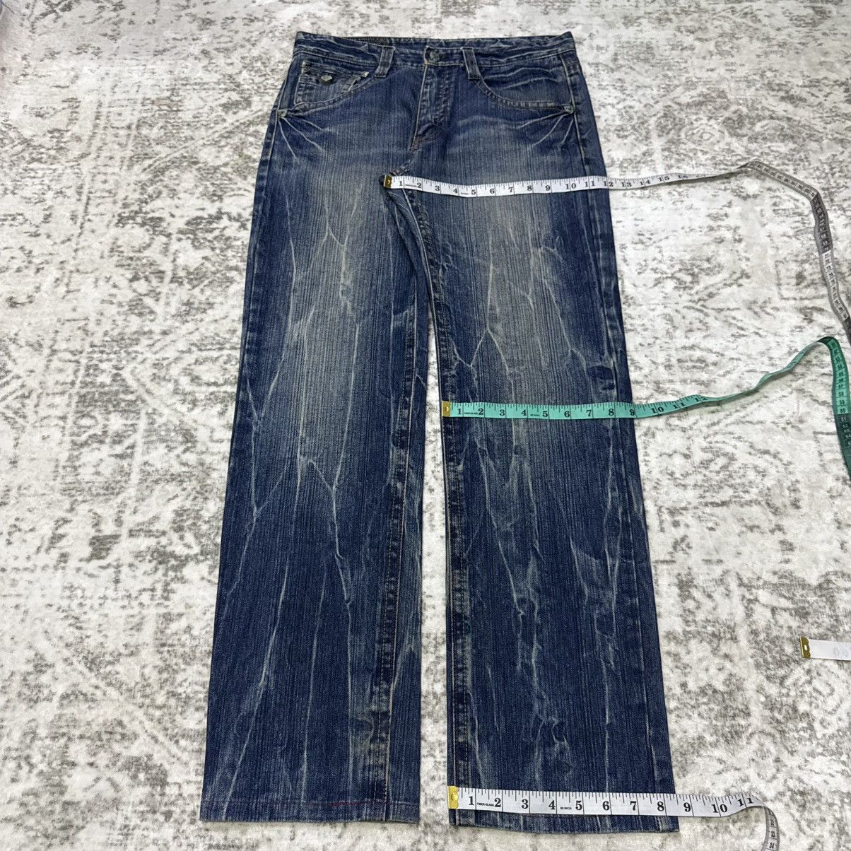 Japanese Brand Vintage Japanese Brand Studded Gemstone Whiskers Jeans Size US 32 / EU 48 - 10 Thumbnail