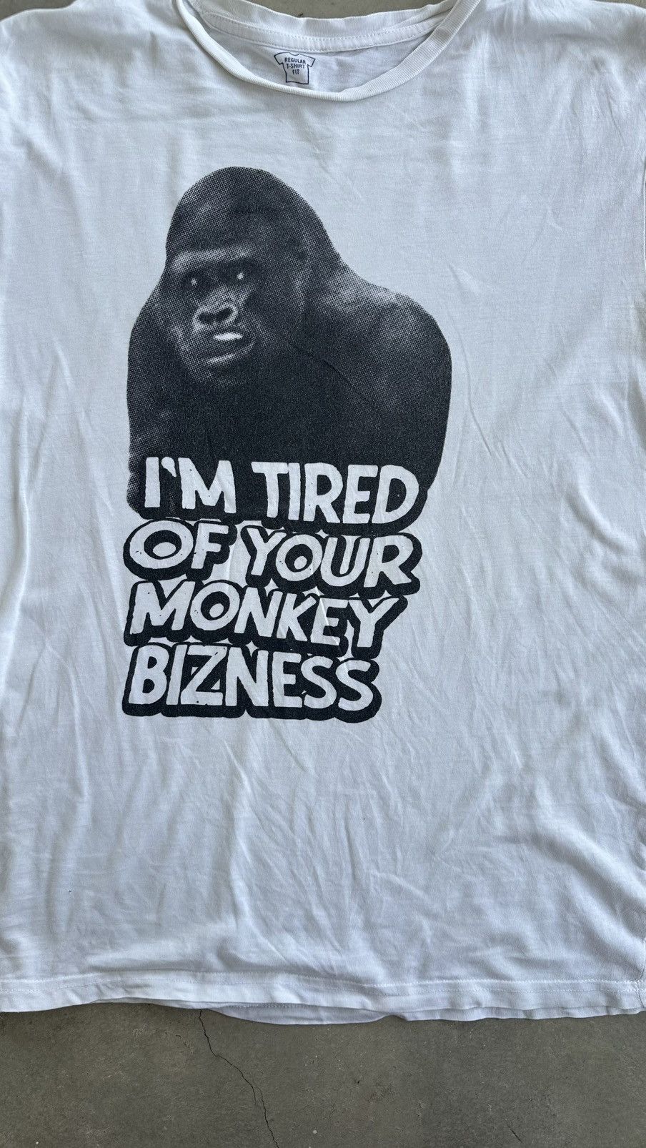 Other TIRED OF MONKEY BUSINESS ART HUMOR TEE Size US L / EU 52-54 / 3 - 2 Thumbnail