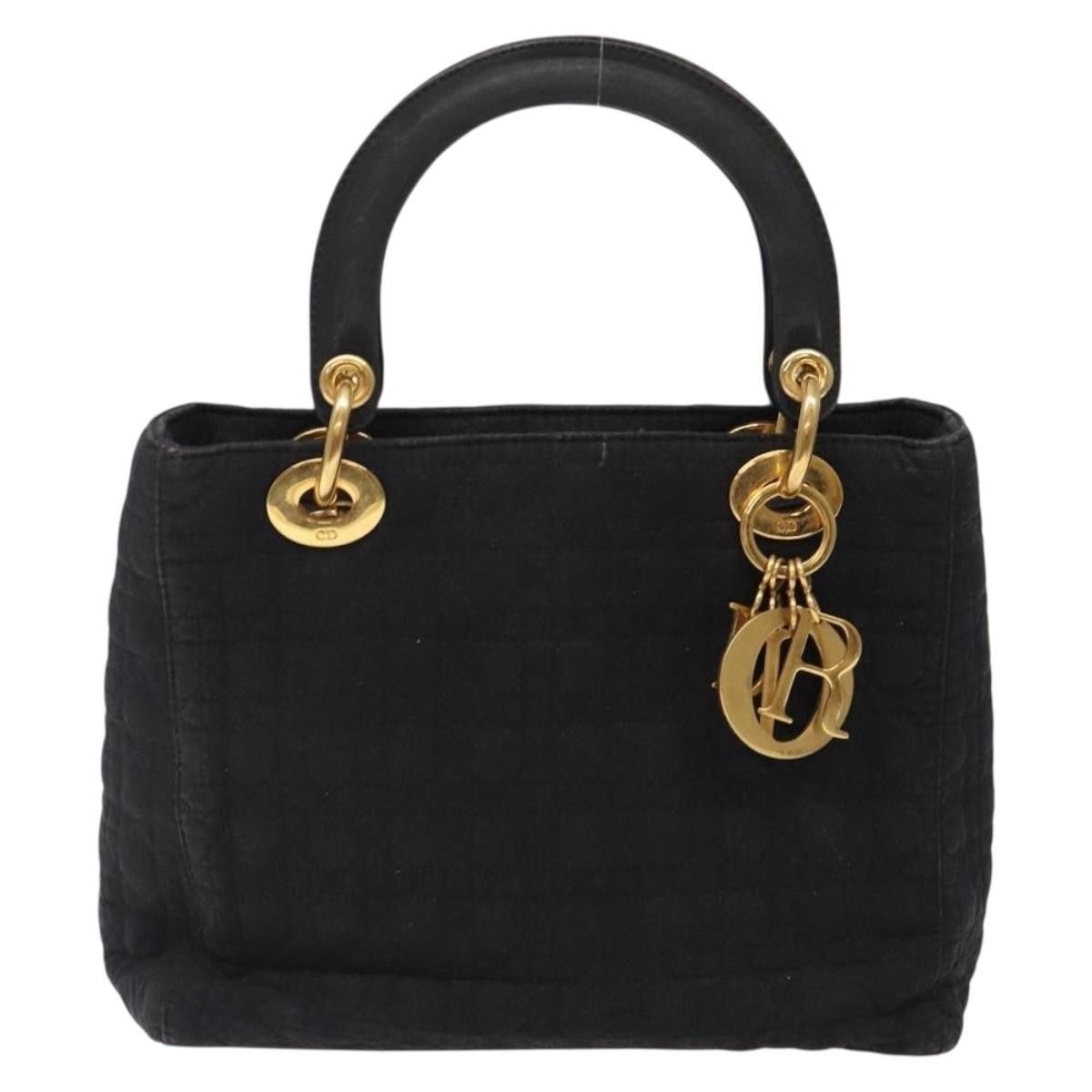 Dior DIOR Canage Hand Bag Nylon Black Gold Size ONE SIZE - 2 Thumbnail
