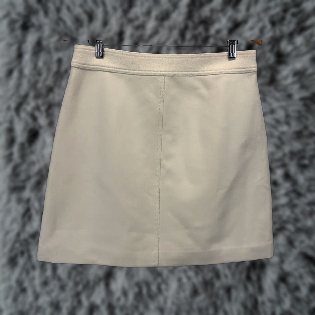 J.Crew J. Crew Ivory Wool Mini Skirt Size 12 Lined Womens Winter White Academia Size 34" / US 12 / IT 48 - 1 Thumbnail