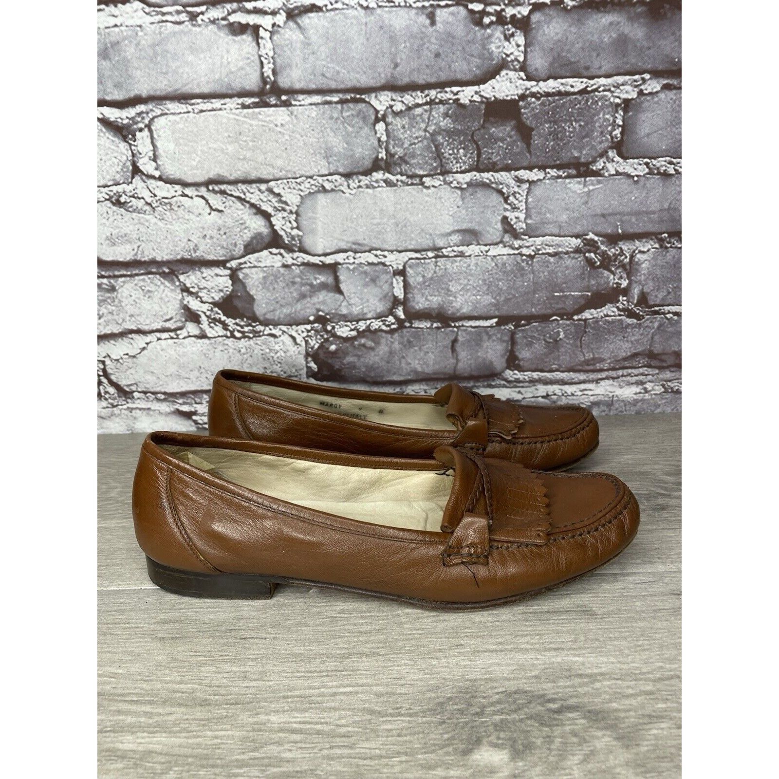 Bally Bally Margy Brown Leather Kiltie Braided Slip On Loafers Sho Size US 9 / IT 39 - 18 Thumbnail