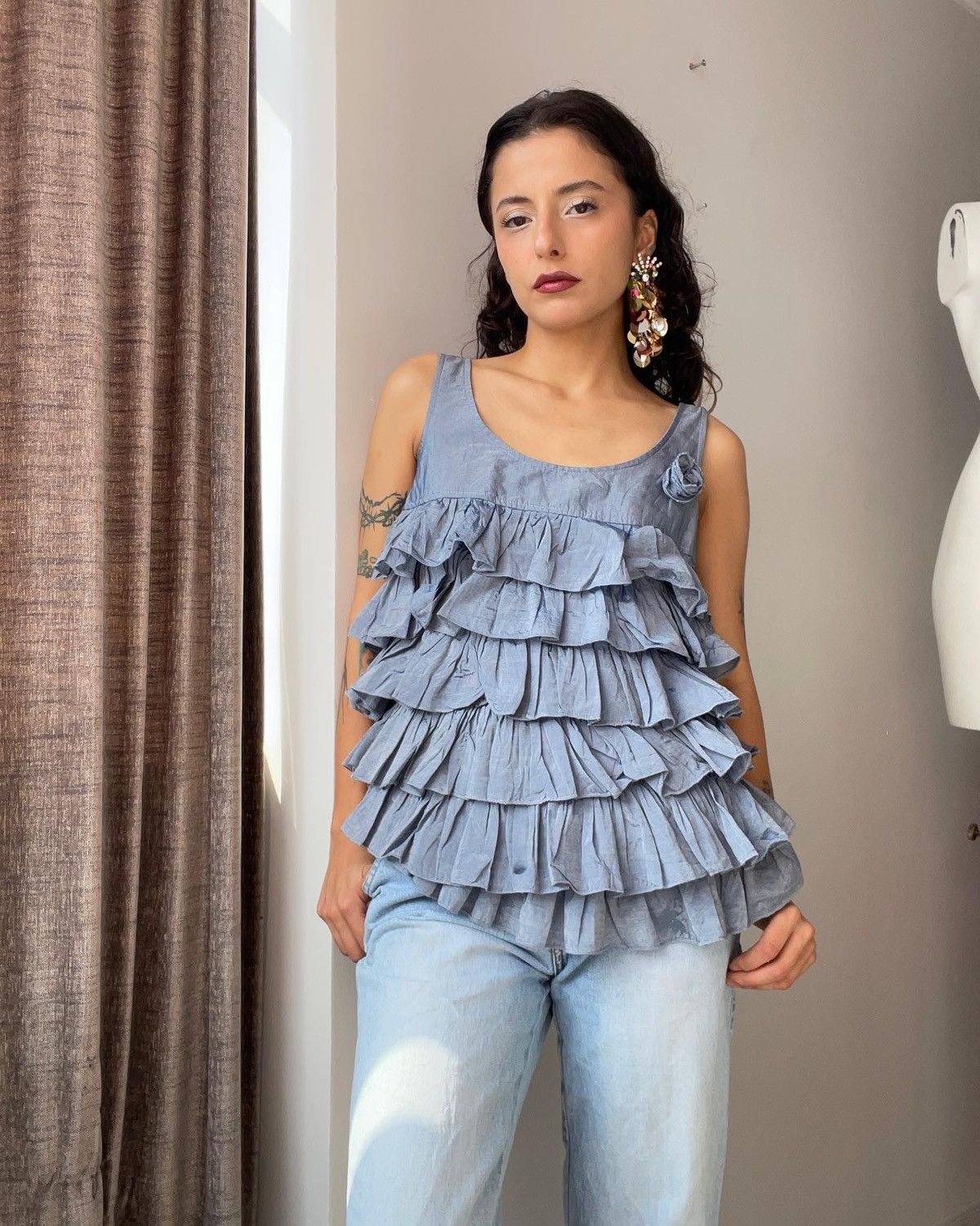 Vintage Italian blouse Size M / US 6-8 / IT 42-44 - 2 Thumbnail