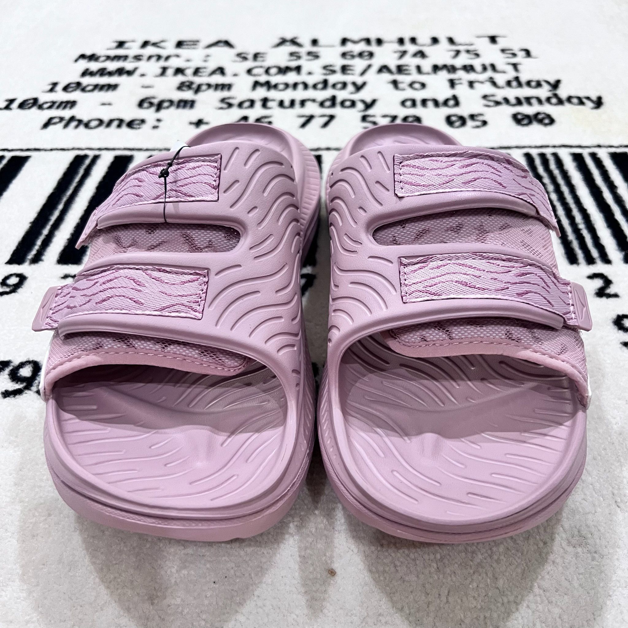 Hoka Hoka Ora Luxe Recovery Slides PALE MAUVE / WISTFUL MAUVE Size US 11 / EU 44 - 2 Thumbnail