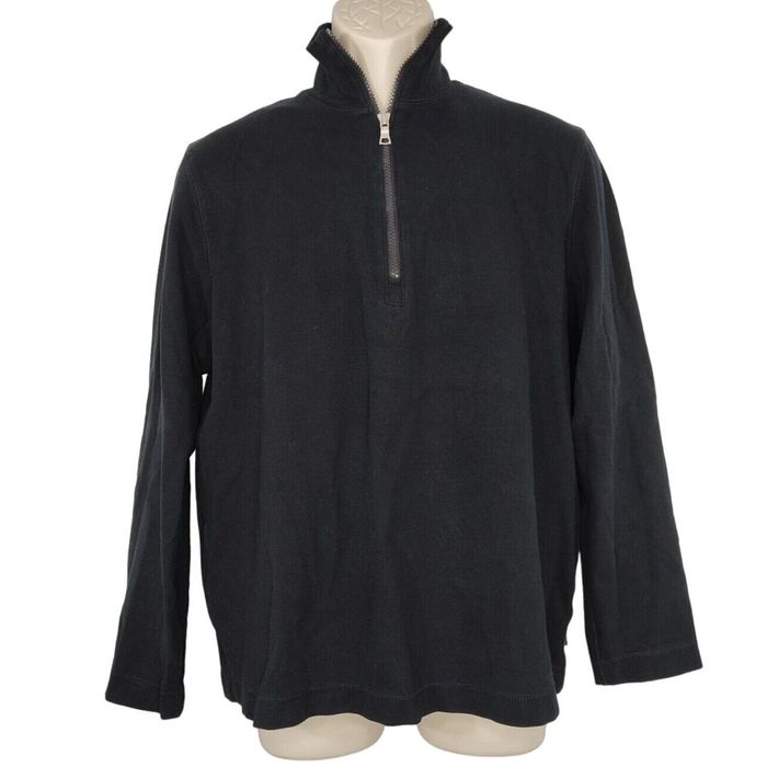 Banana Republic Banana Republic Black Half Zip Pullover Layering Shirt