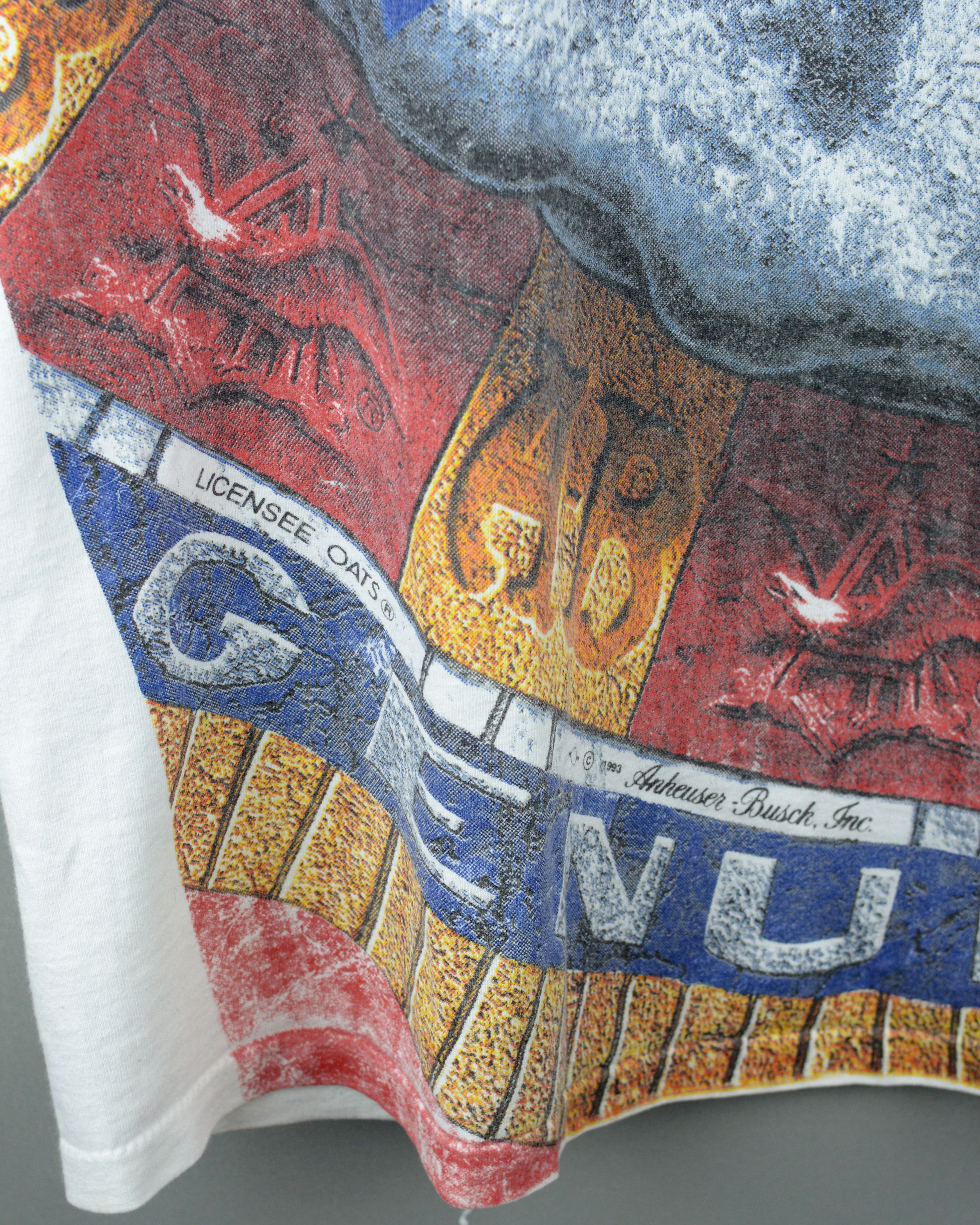 Anvil × Budweiser × Vintage Vintage Budweiser allover print 1993 t shirt Size US XL / EU 56 / 4 - 6 Thumbnail