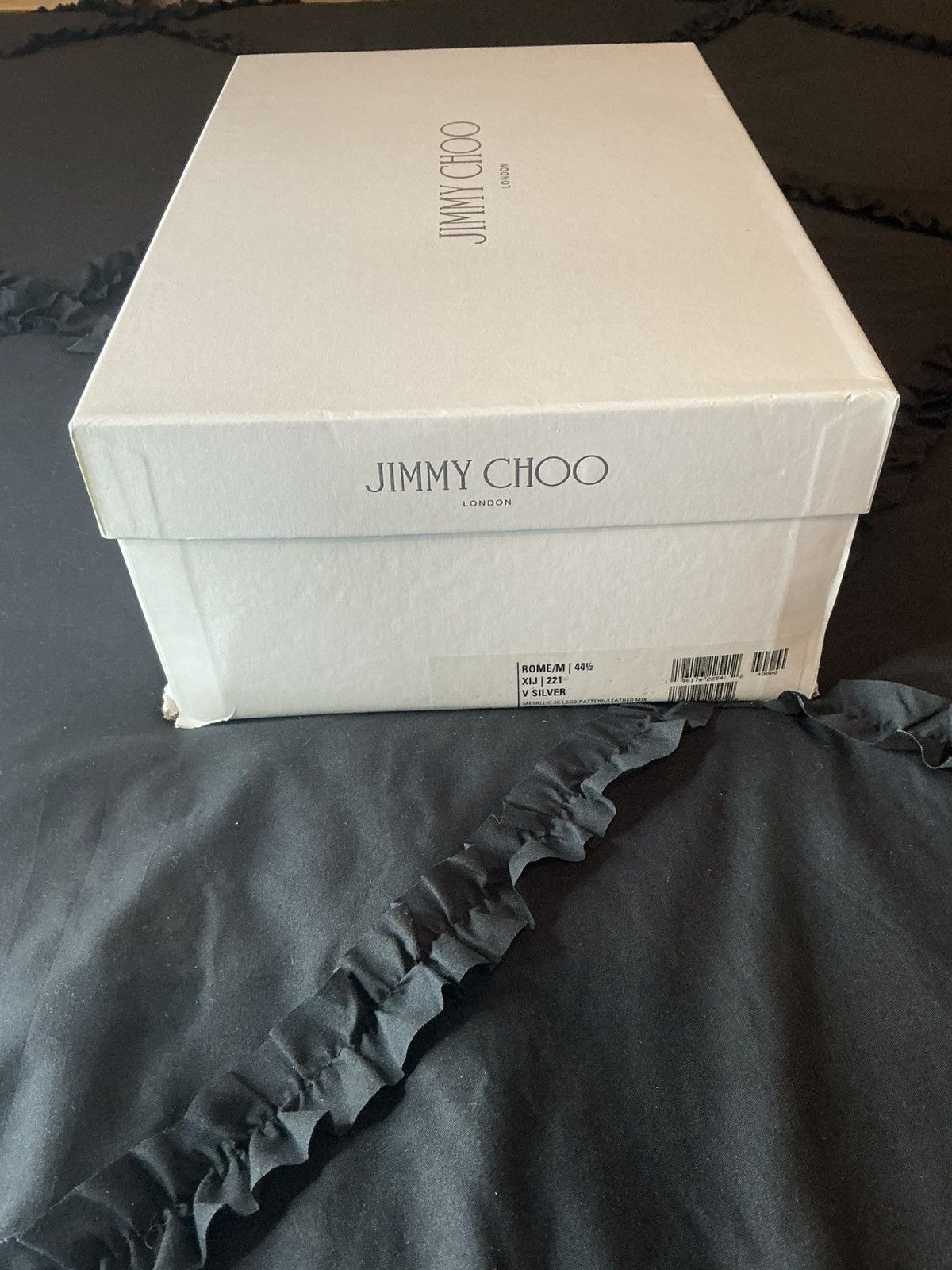Jimmy Choo JIMMY CHOO ROME/M Logo Low-Tops – Metallic Silver Size US 11.5 / EU 44-45 - 2 Thumbnail