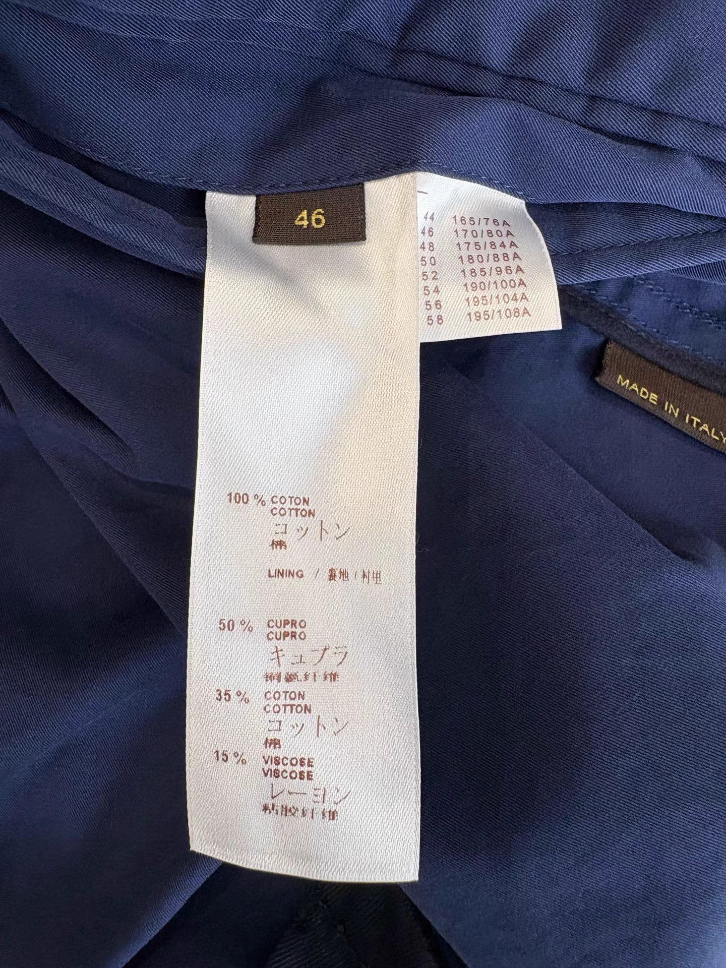 Louis Vuitton LV Dark Blue Trench Coat K1 Size US S / EU 44-46 / 1 - 5 Thumbnail