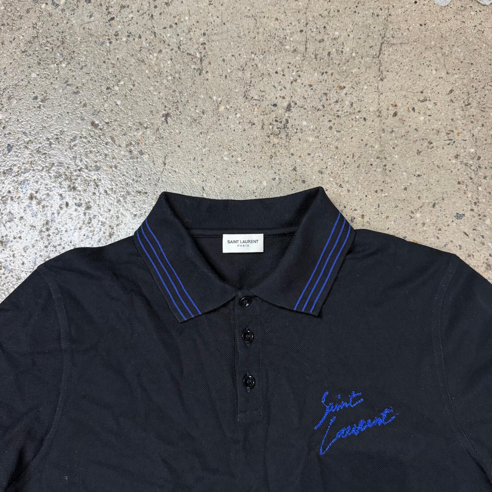 Saint Laurent Paris Saint Laurent Script Polo Size US M / EU 48-50 / 2 - 2 Thumbnail