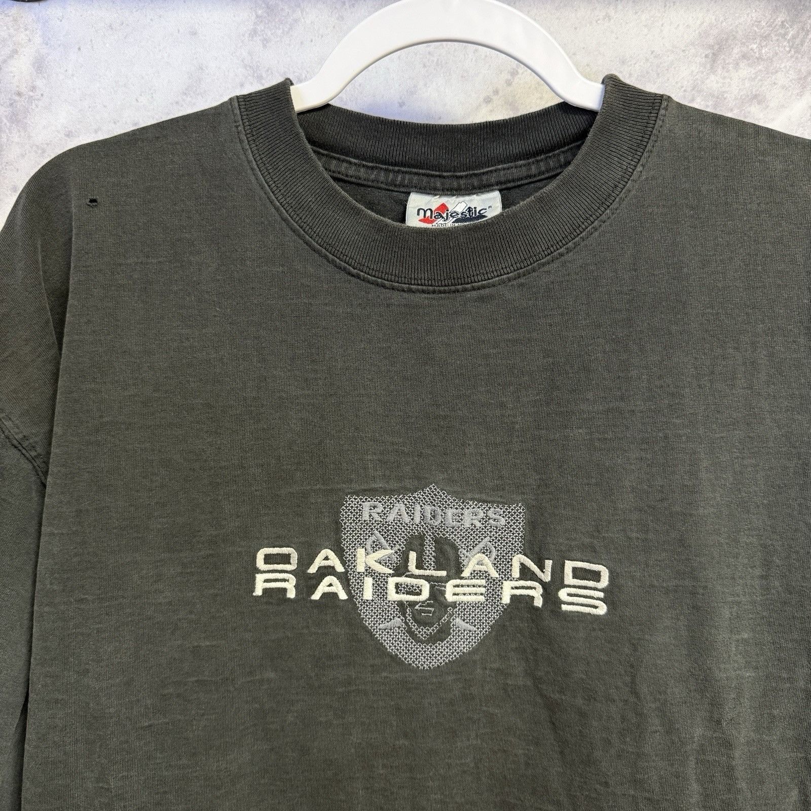 Majestic Vintage Oakland Raiders Majestic T Shirt Mens XL Black Size US XL / EU 56 / 4 - 1 Thumbnail