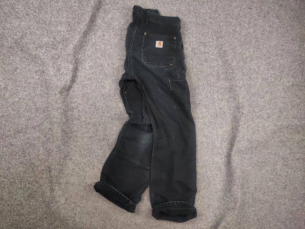 Carhartt Vintage 90s Carhartt double knee Crazy Faded Black Pants USA Size US 30 / EU 46 - 1 Thumbnail
