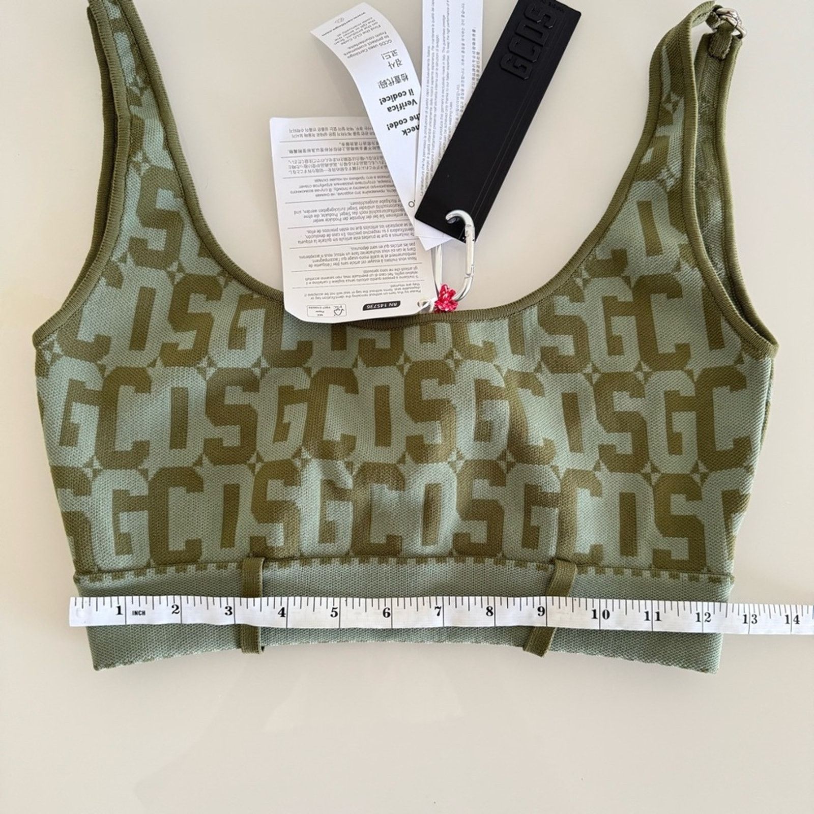 GCDS NWT! GCDS Top, Monogram, Green, Size L, Authentic Size L / US 10 / IT 46 - 9 Thumbnail