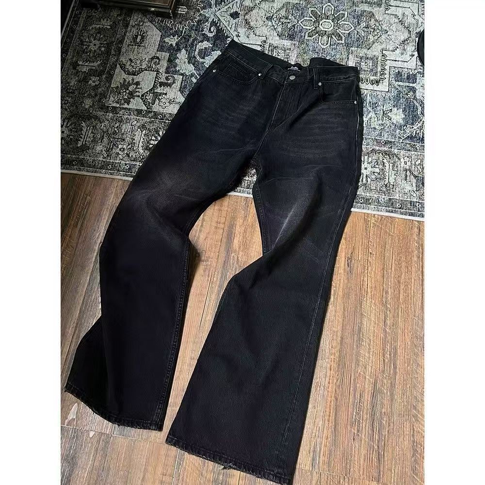Japanese Brand × Jean High Street Aged Washed Straight Leg Micro Flare Jeans Size US 32 / EU 48 - 1 Thumbnail