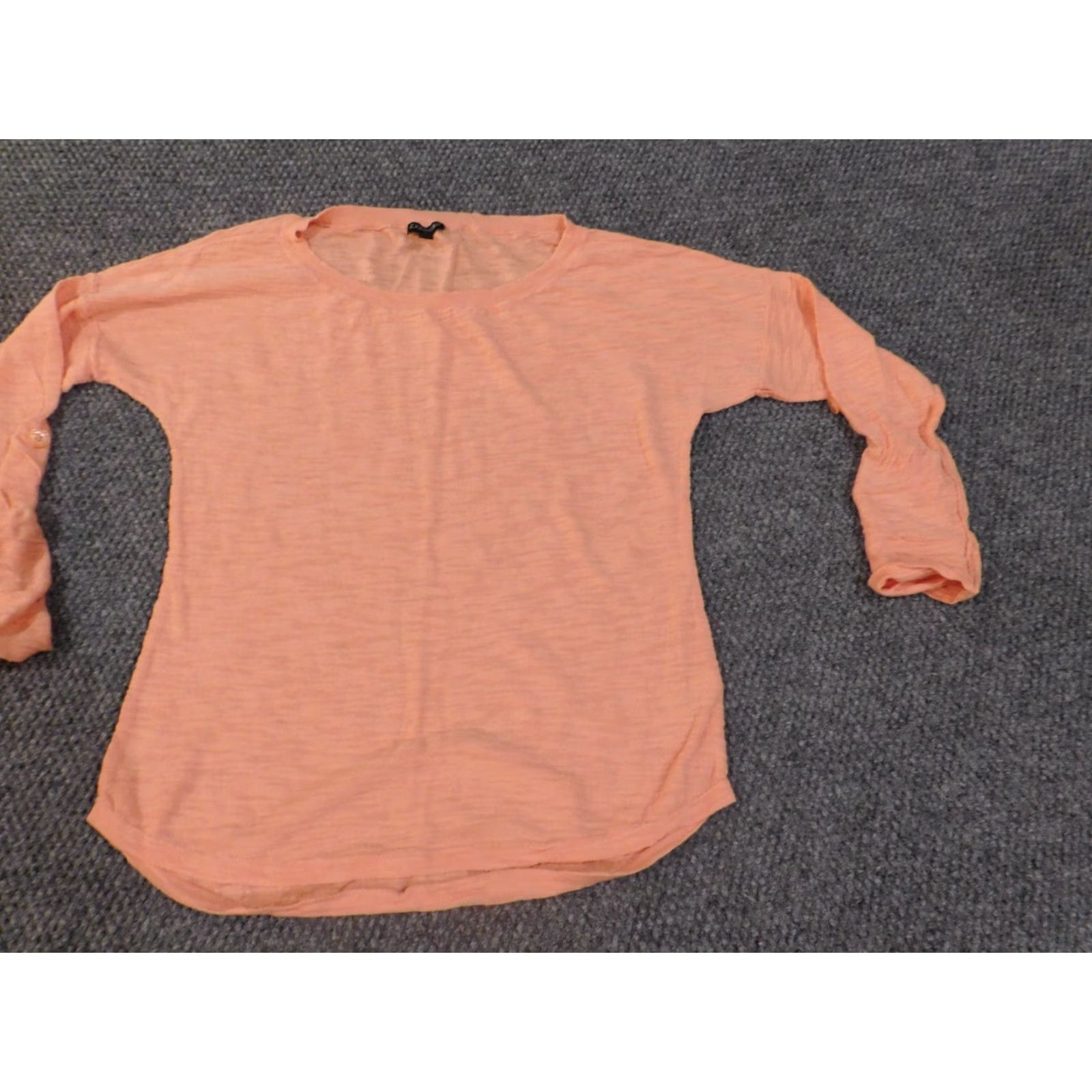 Express Express Blouse Shirt Women's M Pink Roll Tab Sleeve Cotton Rayon Pullover Round Neck Basic Casual Classic Stretch Solid F/Designer-Theme Size M / US 6-8 / IT 42-44 - 7 Thumbnail
