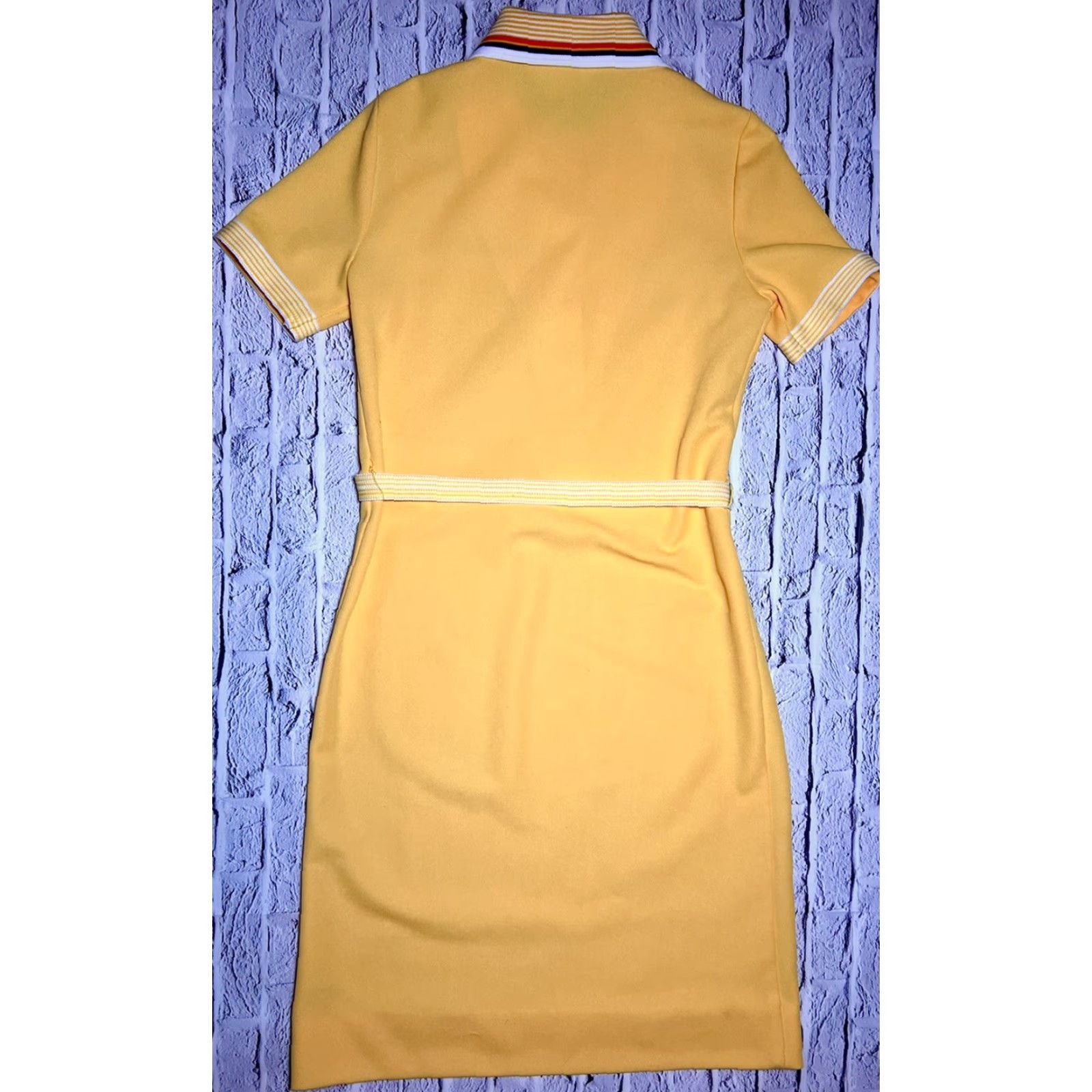 Vintage VINTAGE JC Penney Fashions Pique Collared Belt Shift Waitress Hostess Dress 9/10 Size L / US 10 / IT 46 - 3 Thumbnail