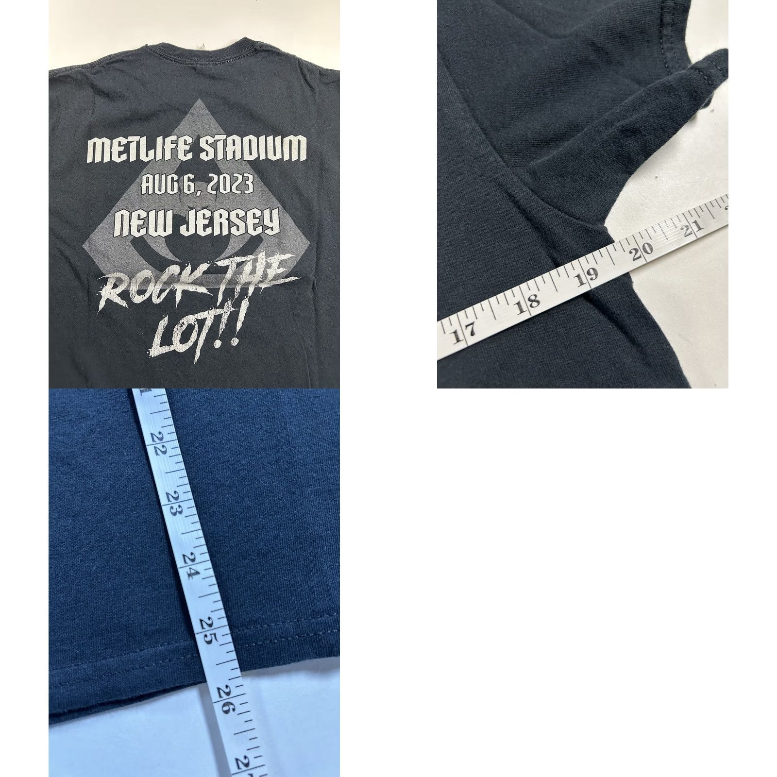 Gildan VINTAGE Over Kill “Scorched” 2023 MetLife New Jersey Tour Shirt Medium 19.5x25.75 Inches Black N/A M Shirt Unisex Adults Over Kill 2023 Tour Size US M / EU 48-50 / 2 - 8 Thumbnail