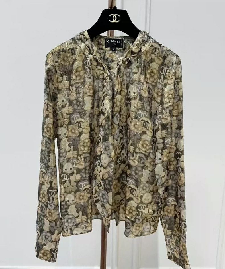 Chanel Chanel The out-of-print golden cat shirt Size XS / US 0-2 / IT 36-38 - 1 Thumbnail