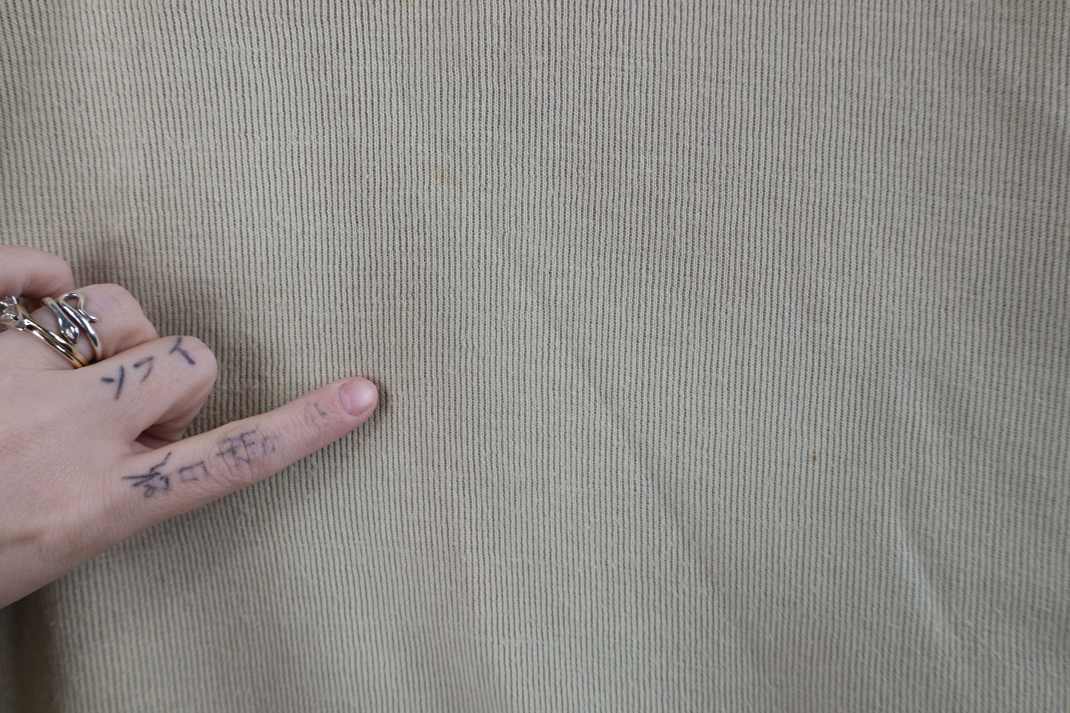 Express × Vintage Vintage 90s Express Ribbed Knit 3/4 Sleeve T-Shirt Beige Size XL / US 12-14 / IT 48-50 - 6 Thumbnail