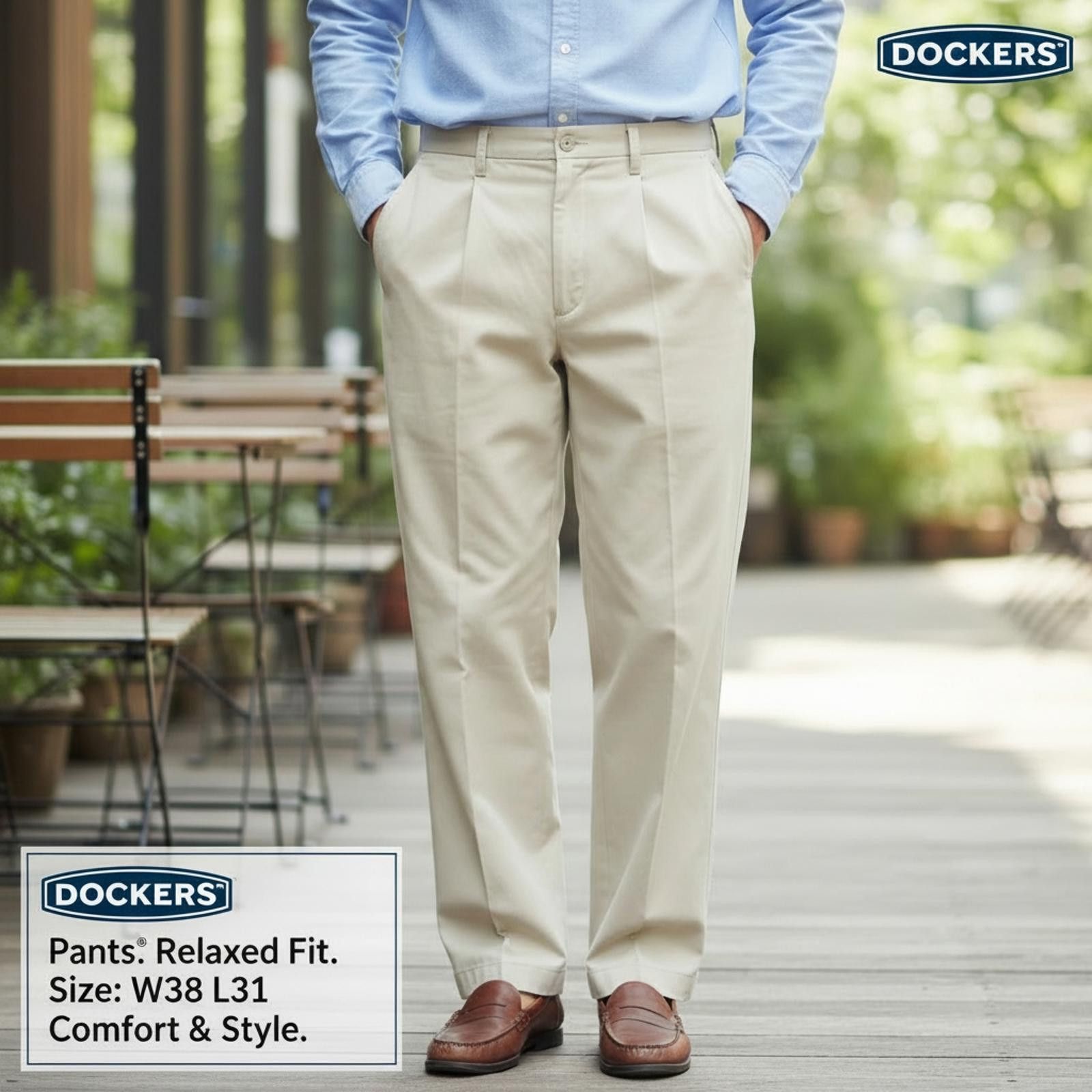 Dockers Dockers Relaxed Fit Khaki Pants Size W38 L31 Size US 38 / EU 54 - 1 Thumbnail