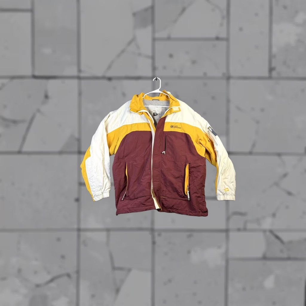 Ecko Unltd. Ecko Function Jacket Mens XL Full Zip Outdoor Ski Coat Pockets Windproof Lined Yellow Burgundy White Zip Summer 90s Mens Size US XL / EU 56 / 4 - 1 Thumbnail
